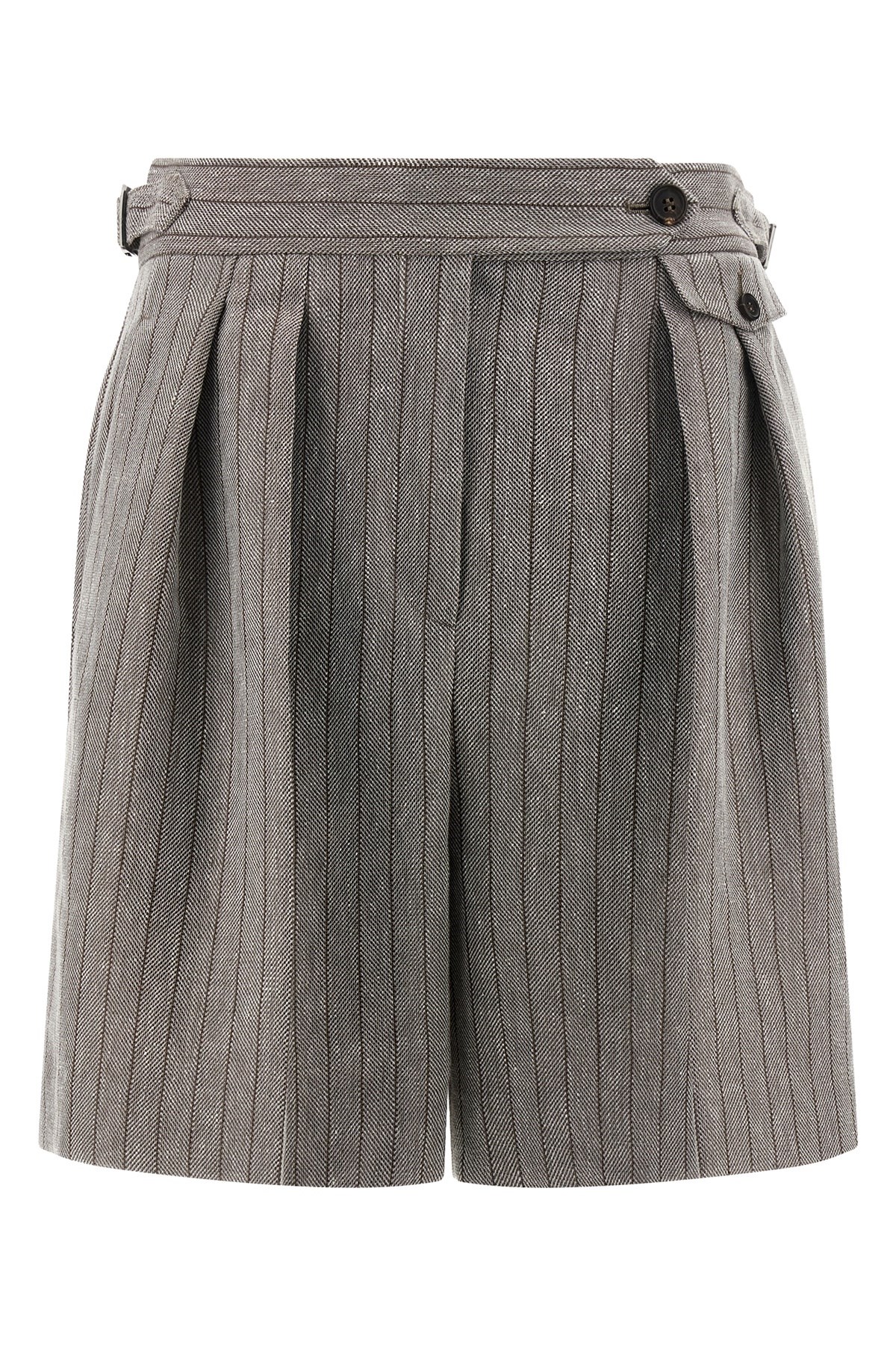 Brunello Cucinelli Herringbone Bermuda Shorts Bermuda And Short Multicolor In Multi