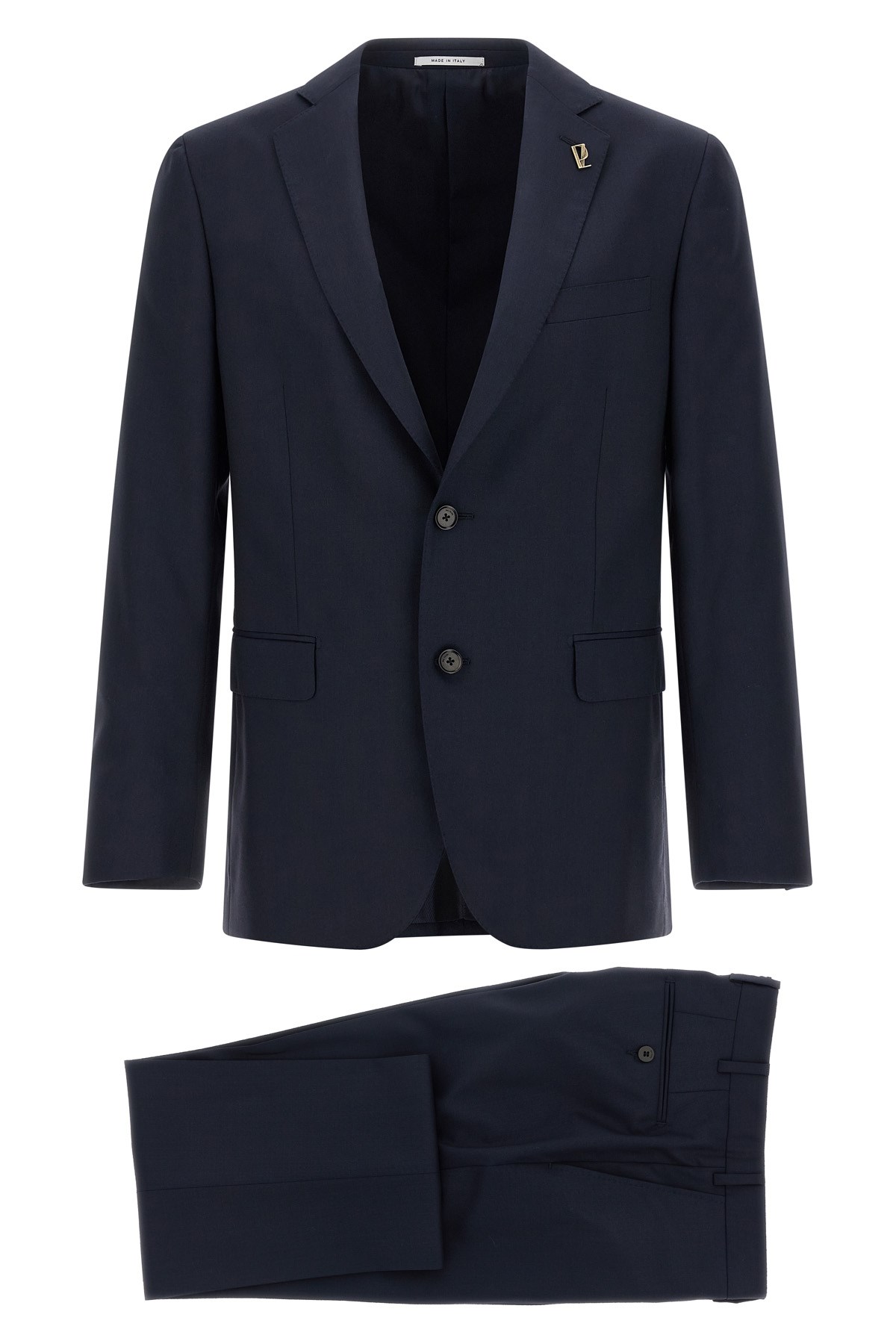 Pal Zileri Tailored Single-breasted Dress Featuring Pockets In Blue