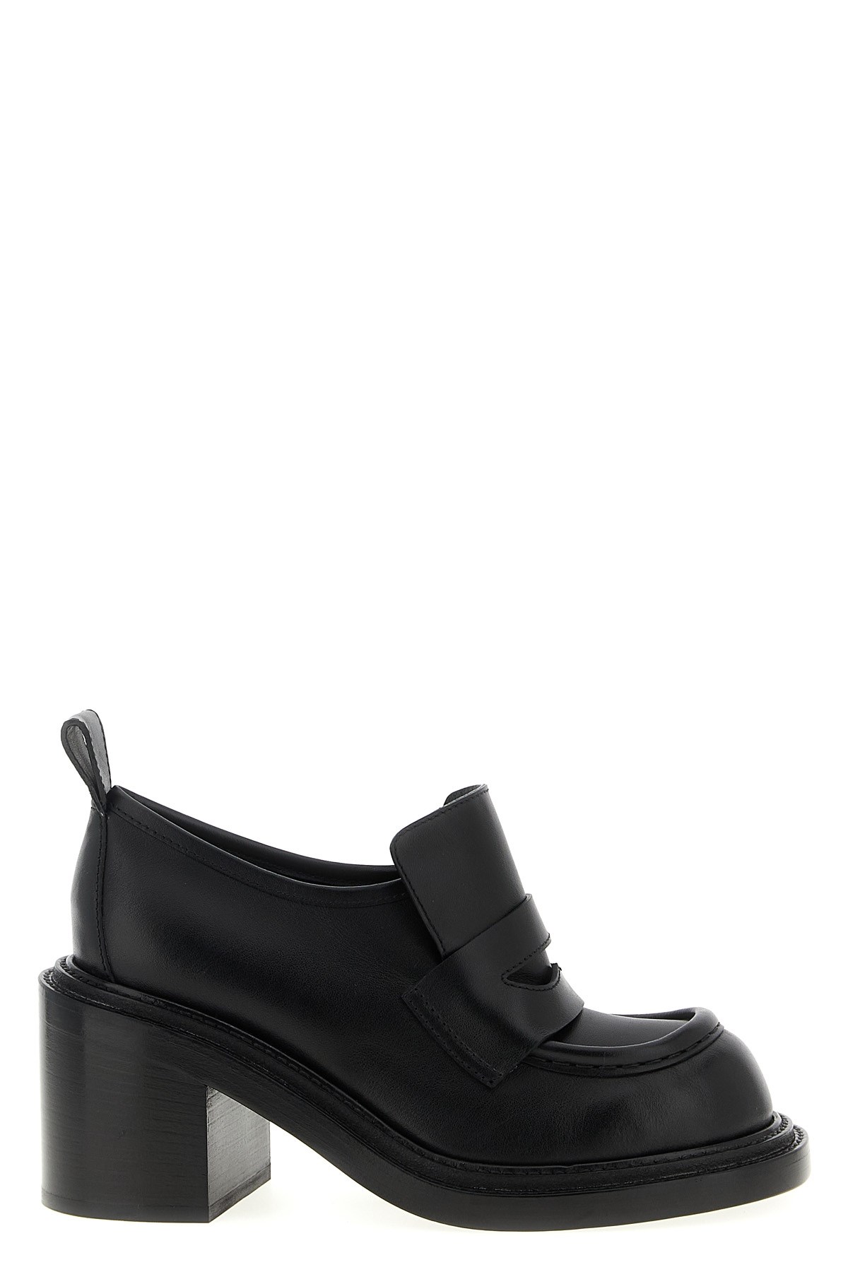 Moschino 90mm Olivia Leather Loafers In Black
