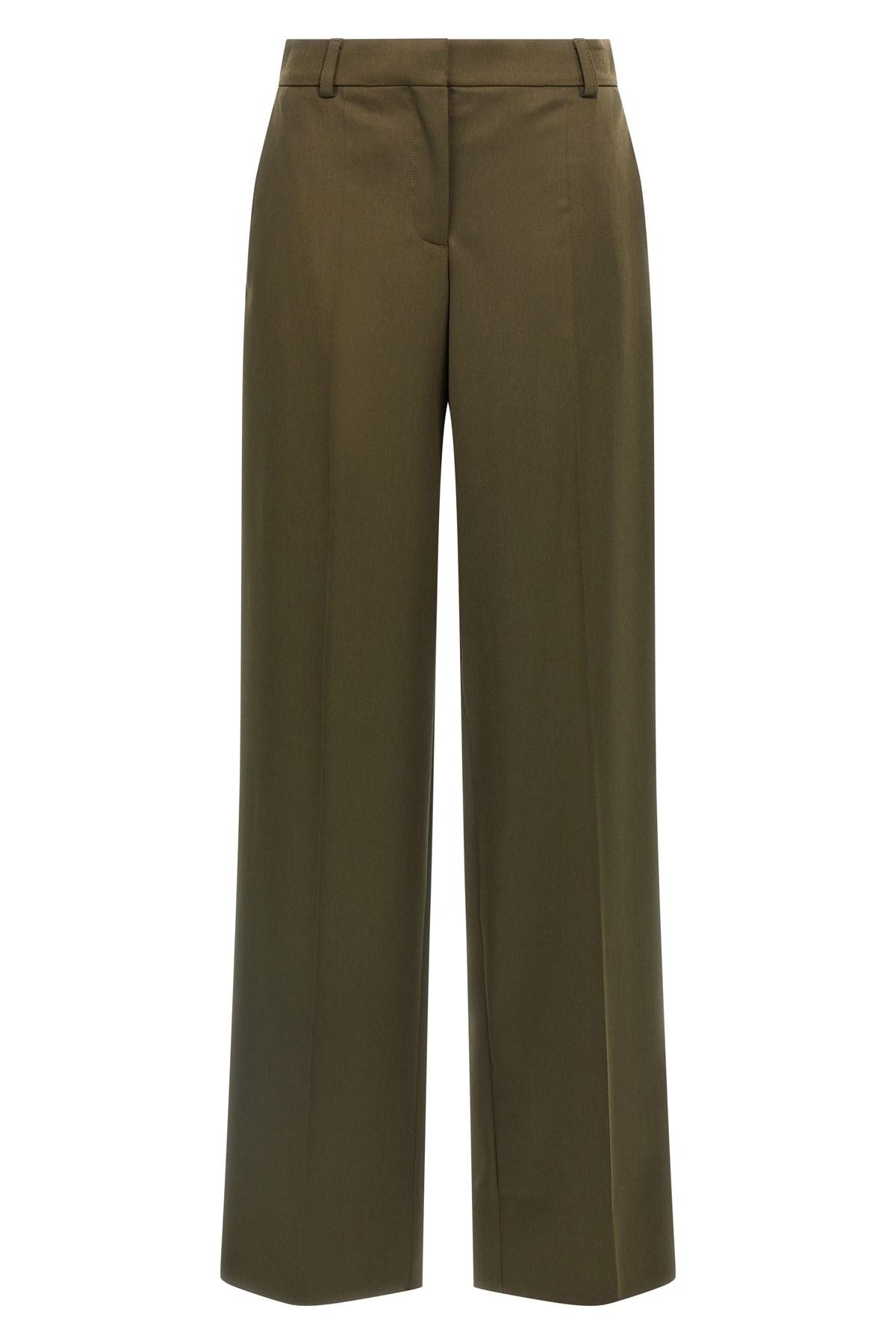 Stella Mccartney Shiny Tailoring Loose Trousers In Green