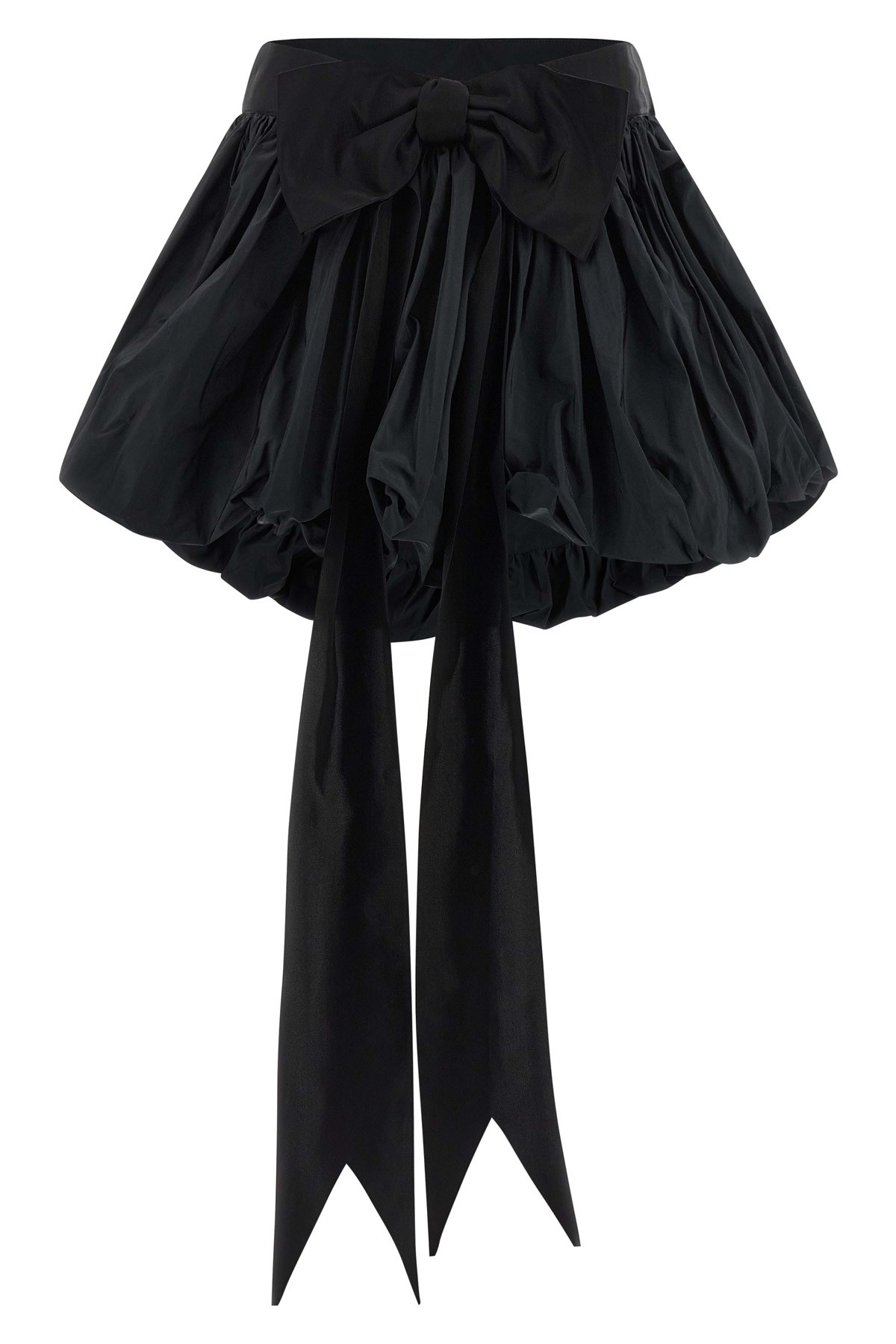 Dsquared2 High Waist Ruffled Skirt Bow Detail In Black