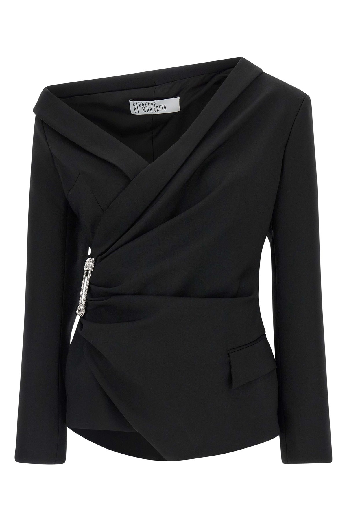 Giuseppe Di Morabito Asymmetrical Blazer Blazers Black In Black