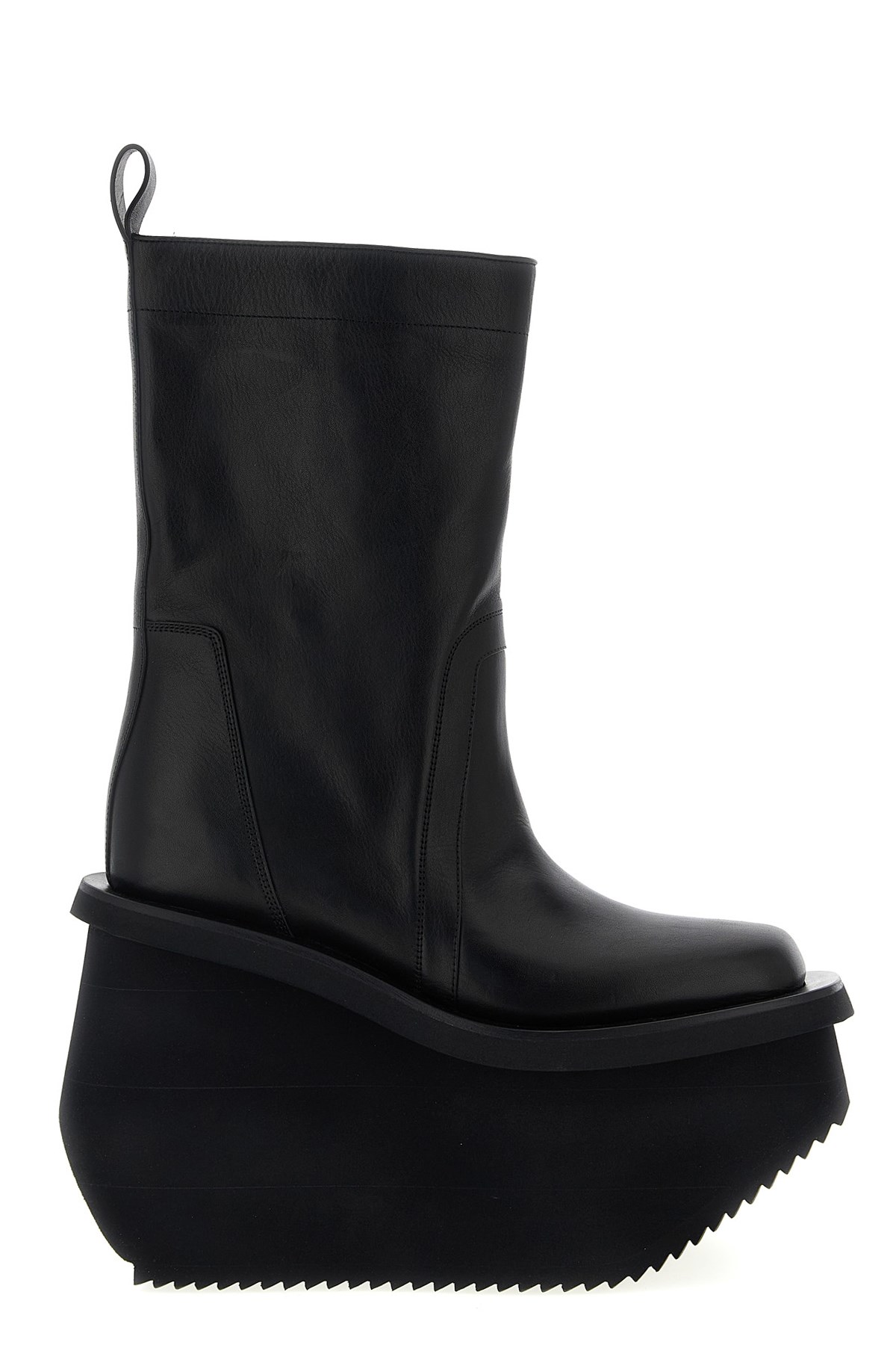 Rick Owens 14mm Factory Topstitching Platform Boots In Black