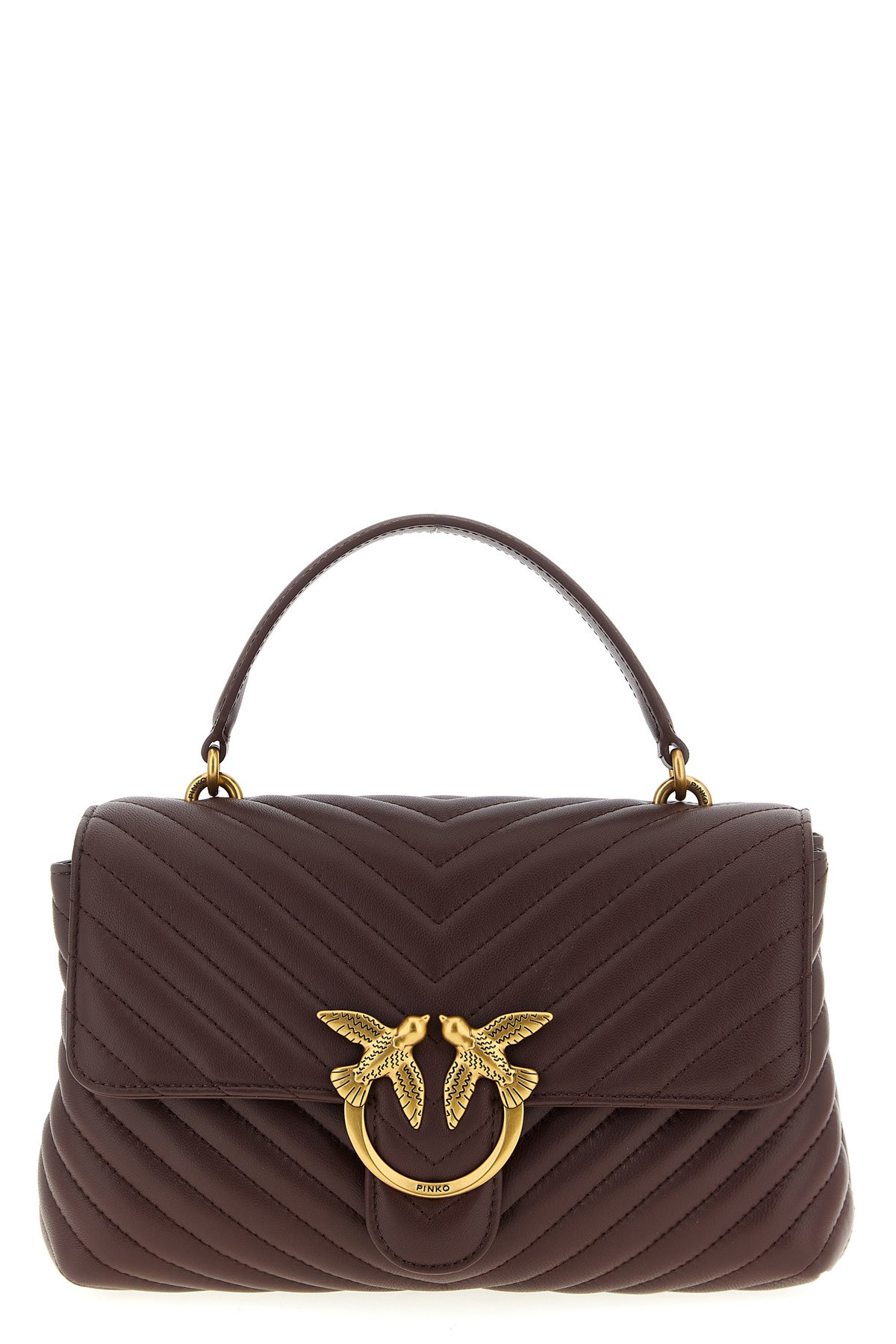 Pinko Love Lady Puff Classic Handbag In Brown