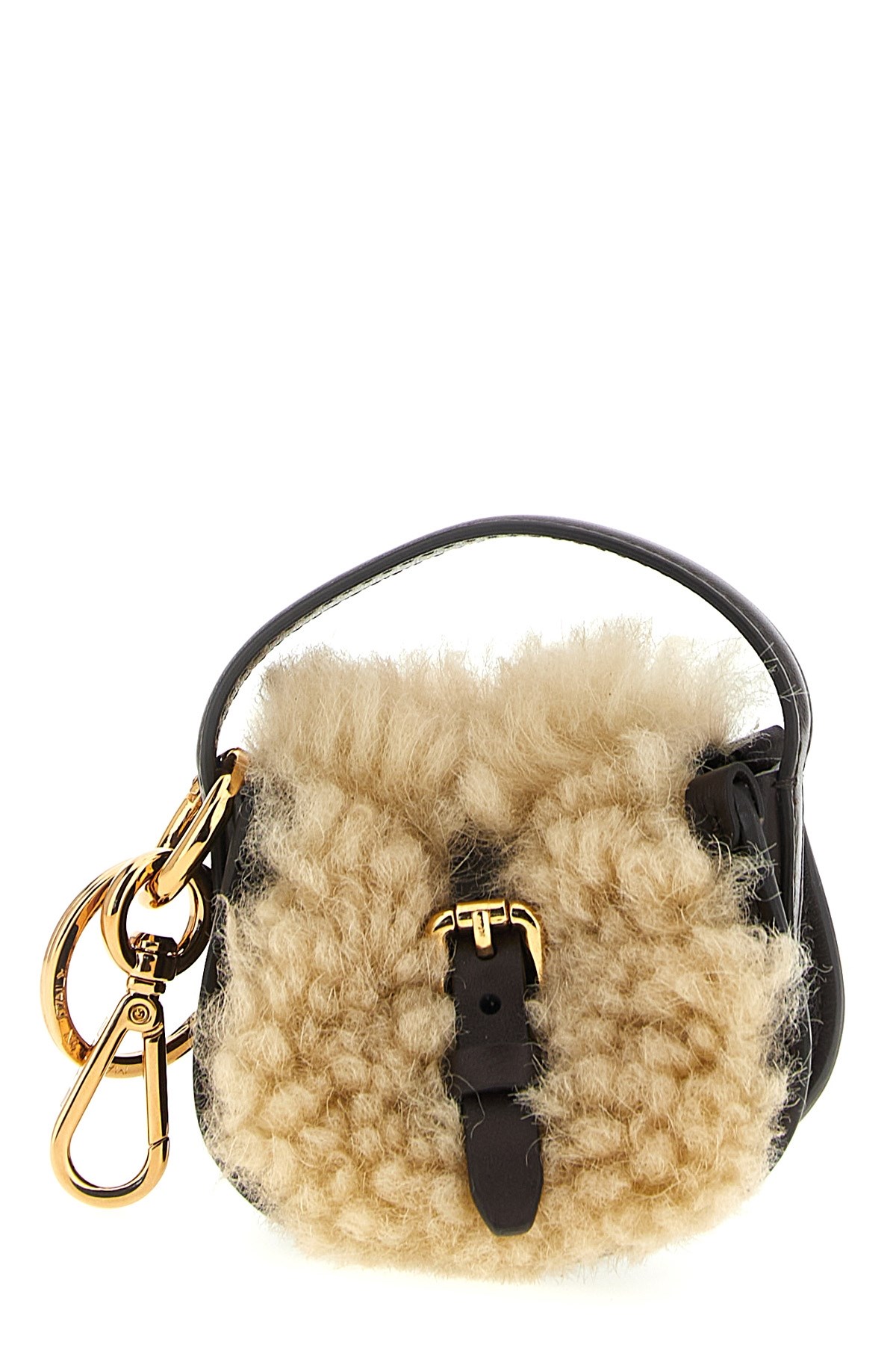 Etro Multicolor Charm Keyring In Brown