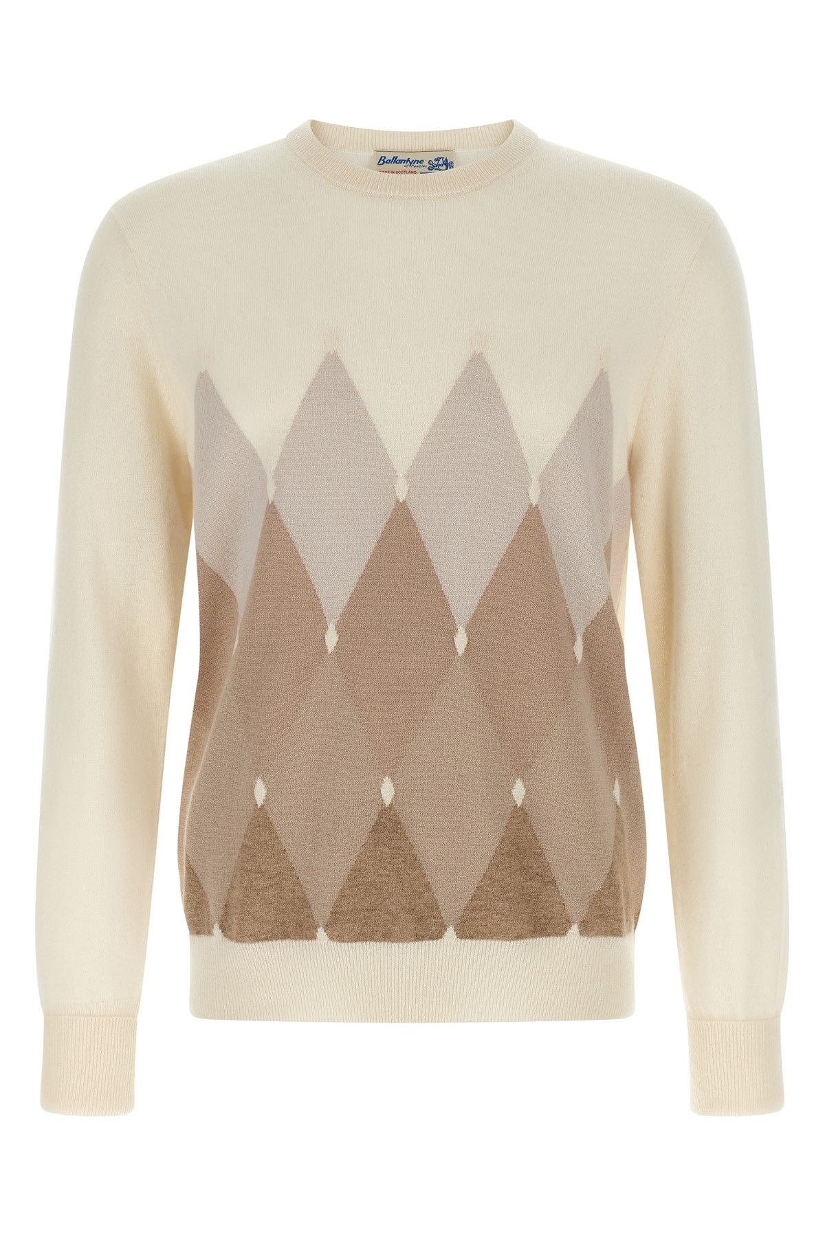Ballantyne Argyle Sweater Sweaters And Cardigans Beige In Black