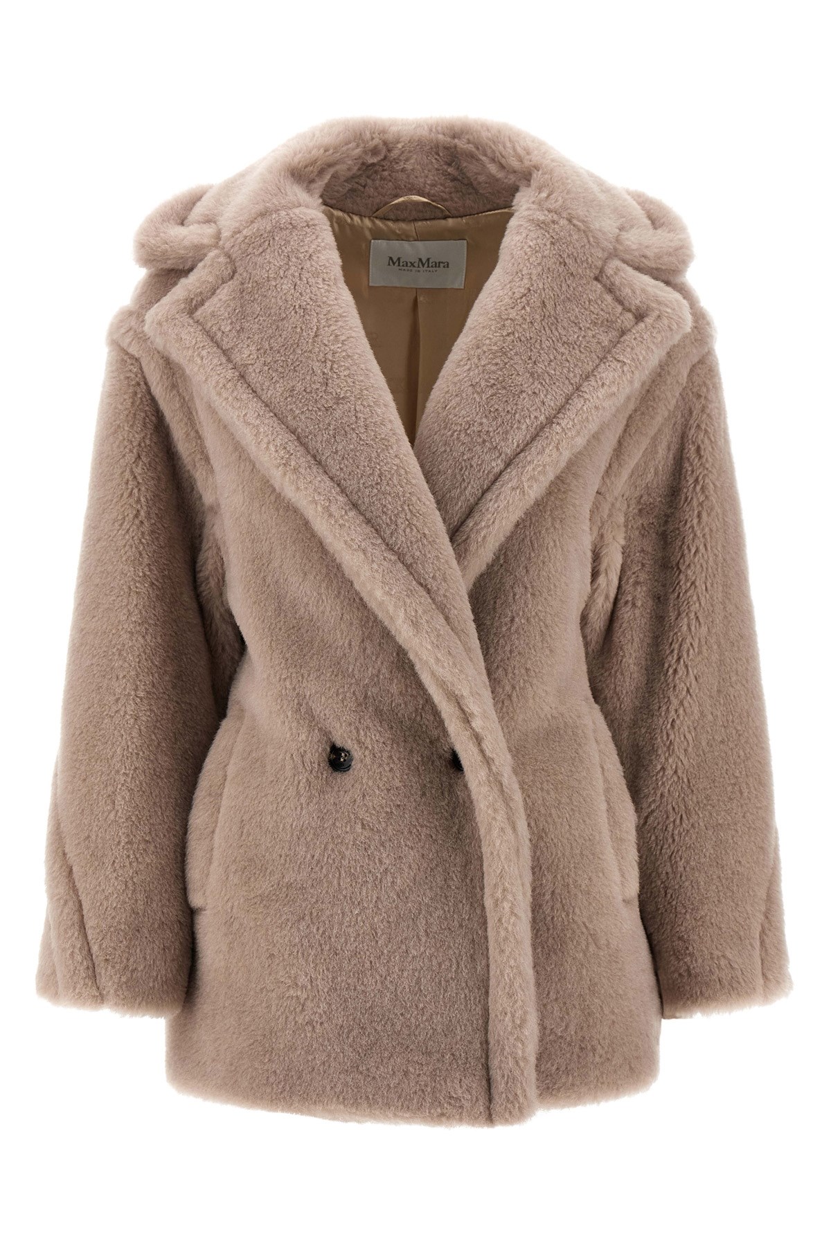 Max Mara Olga Fur Beige In Nude
