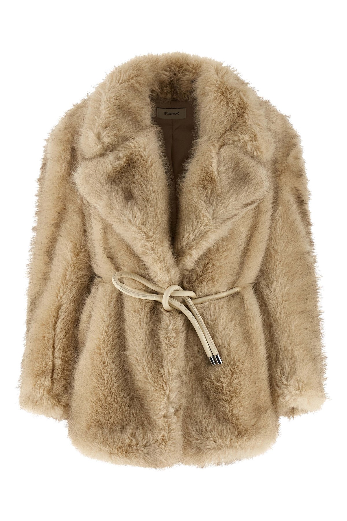 Sportmax Rosaria Fur Beige In Gold