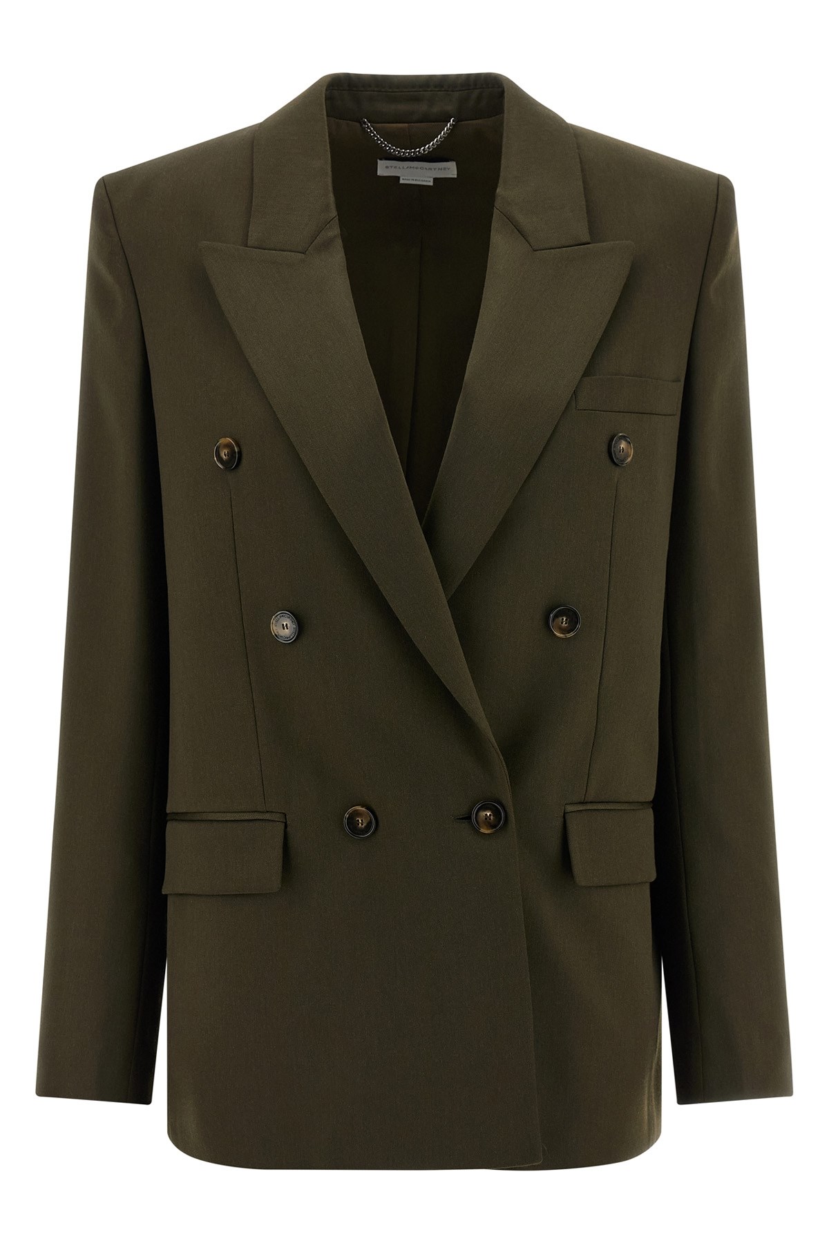 Stella Mccartney Shiny Tailoring Iconic Jacket In Green