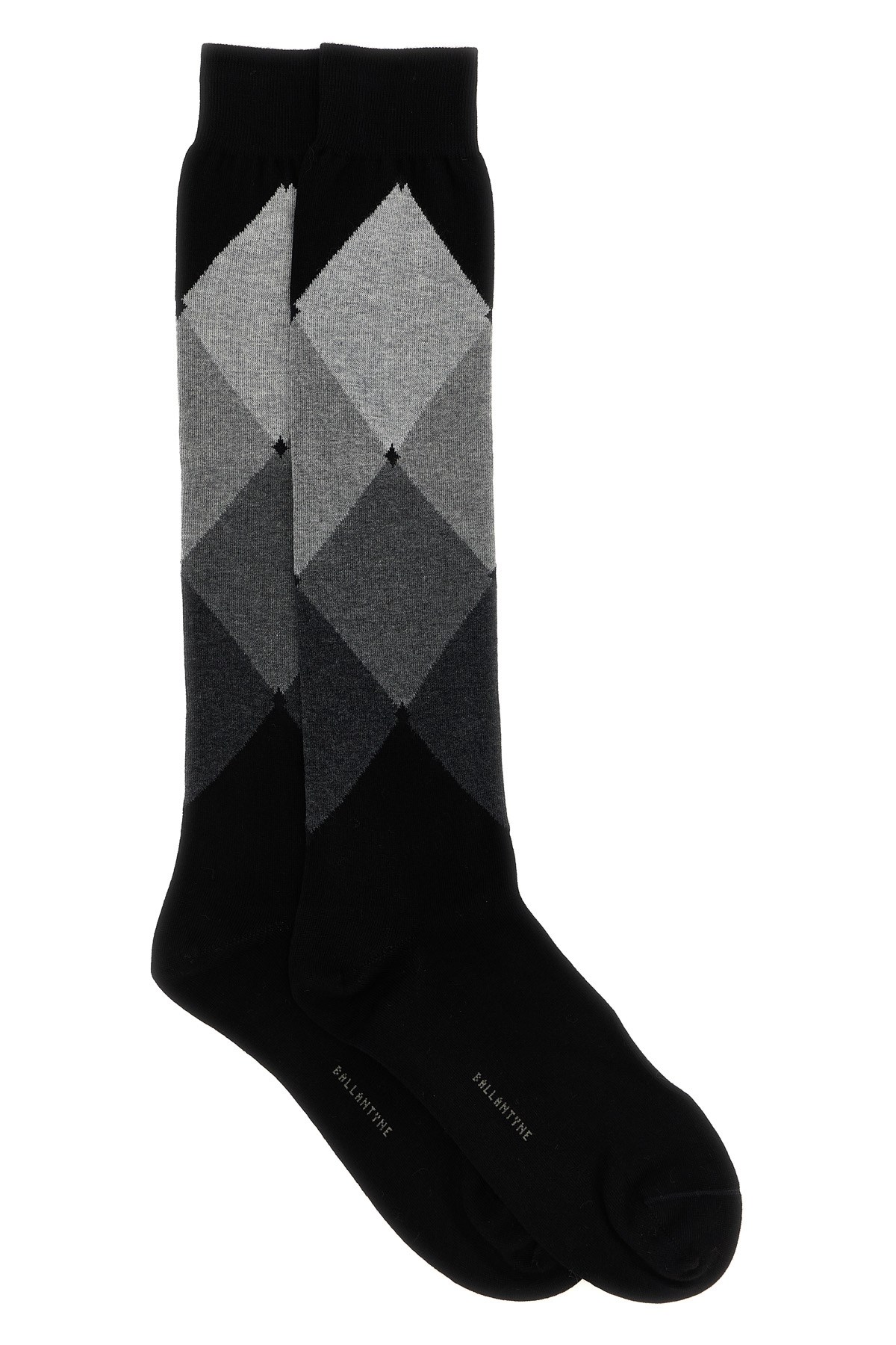 Ballantyne Diamond-shaped Socks In Black