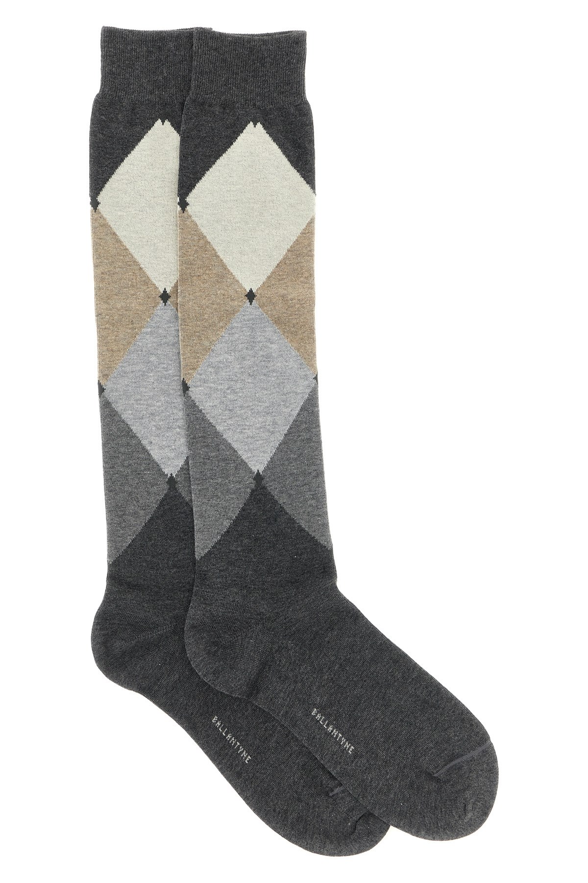 Ballantyne Diamond-shaped Socks In Gray