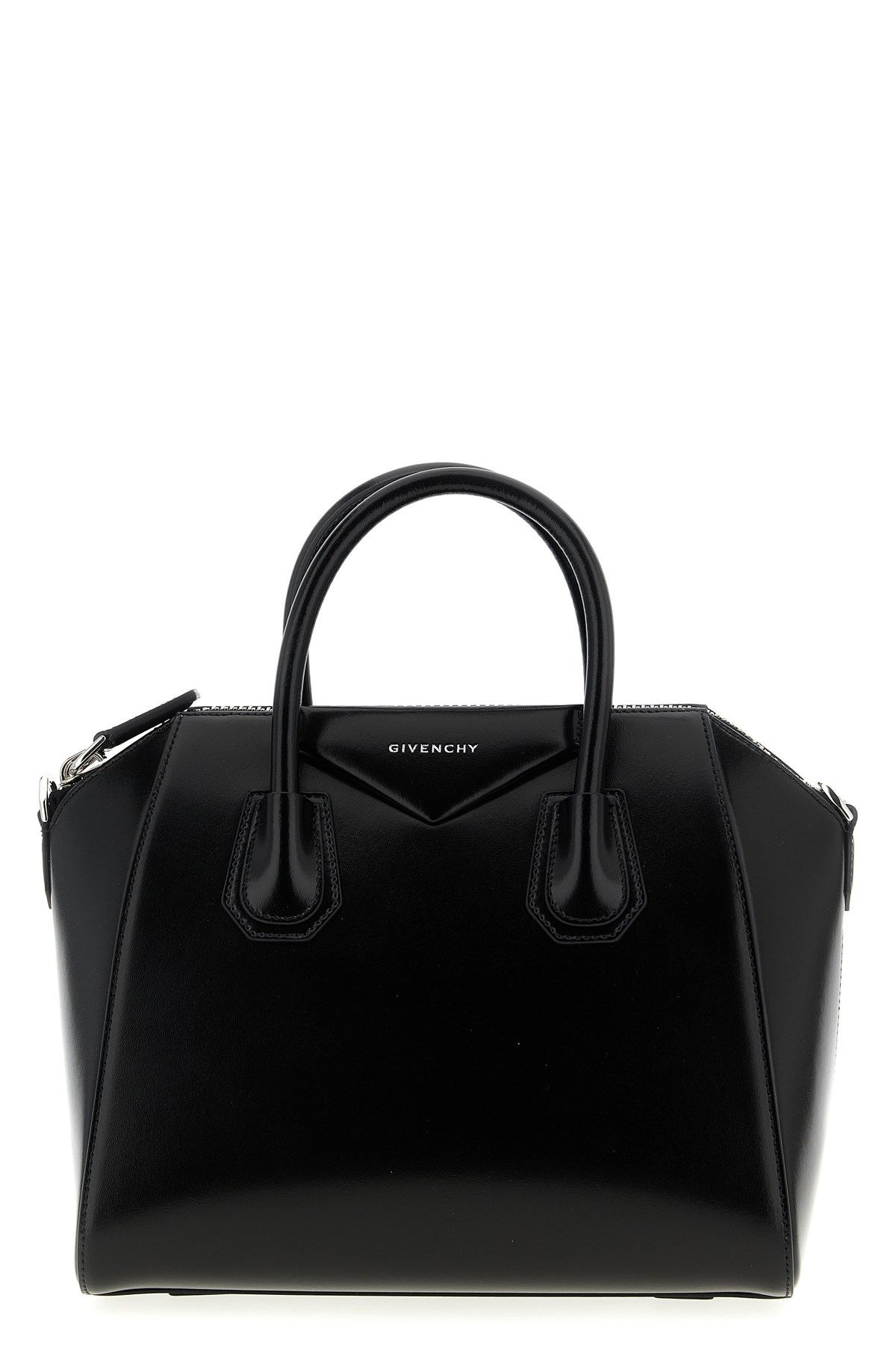 Givenchy Structured Mini Handbag In Full Grain Leather In Black