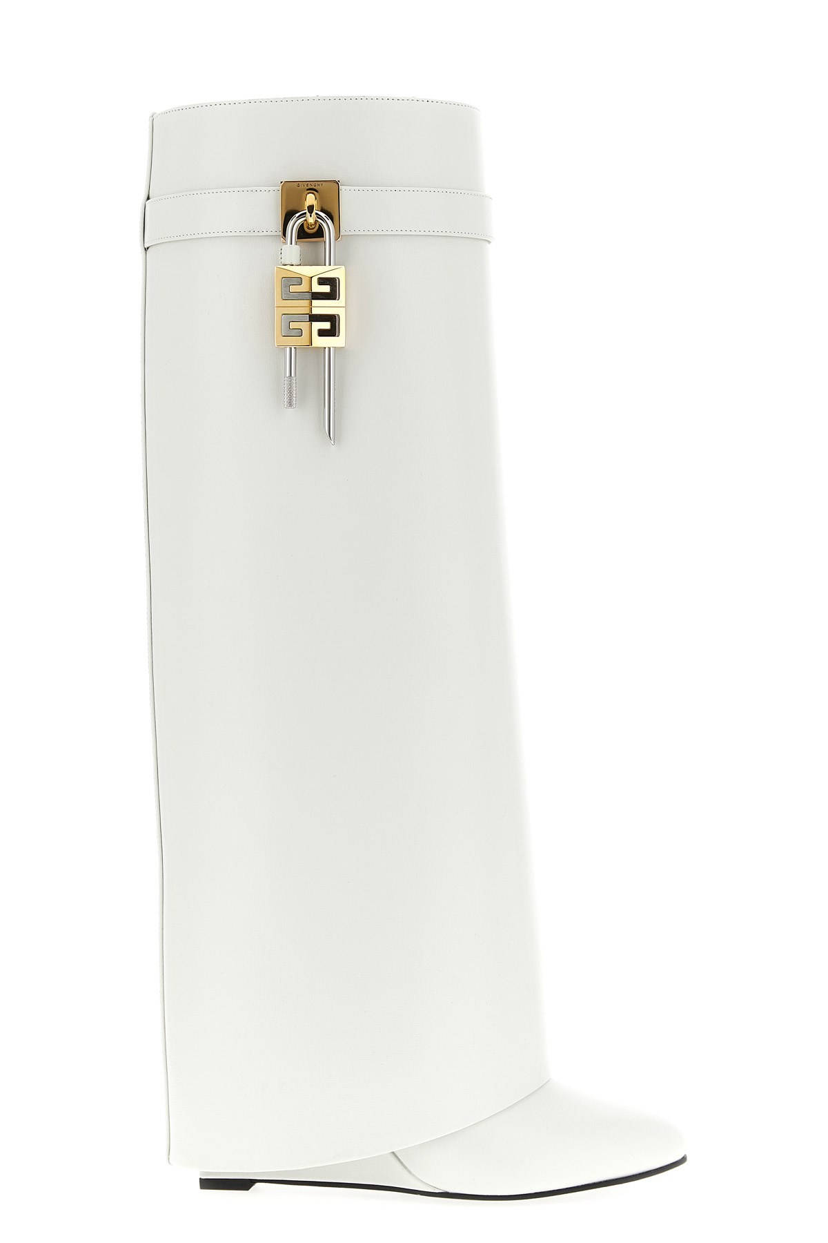 Givenchy Shark Lock Boots In White