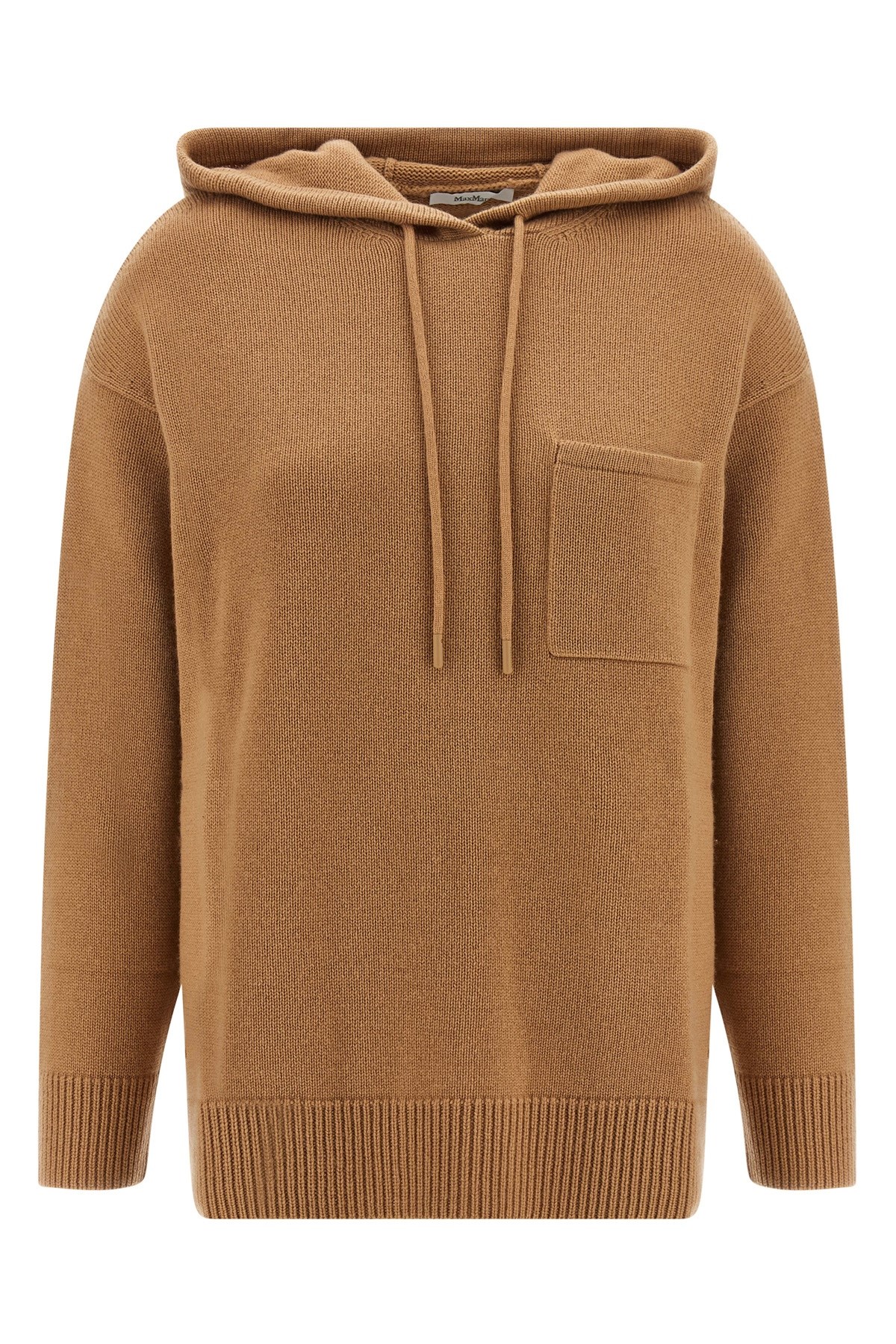 Max Mara Liana Wool And Cashmere Hooded Sweater In Brown