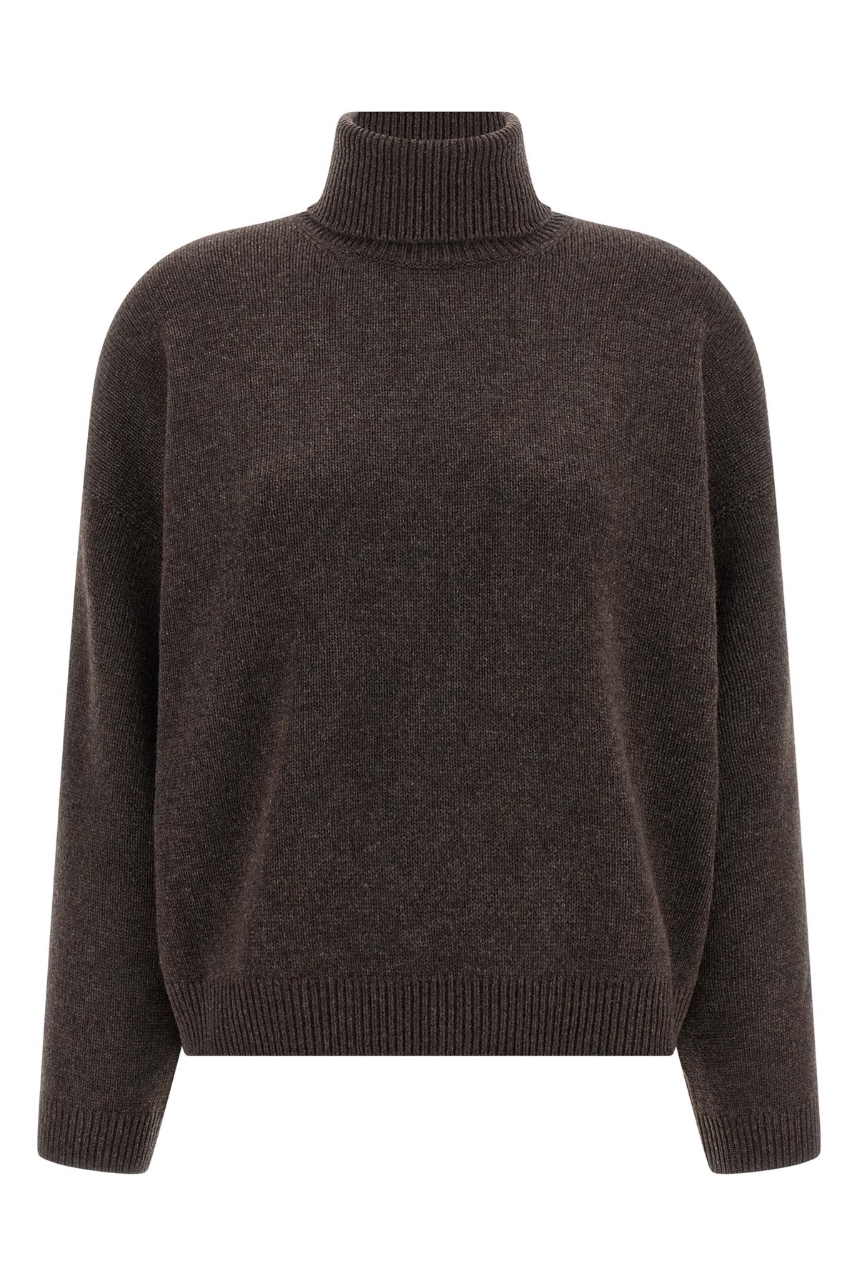 Brunello Cucinelli High Neck Sweater Sweaters And Cardigans Brown In Brown