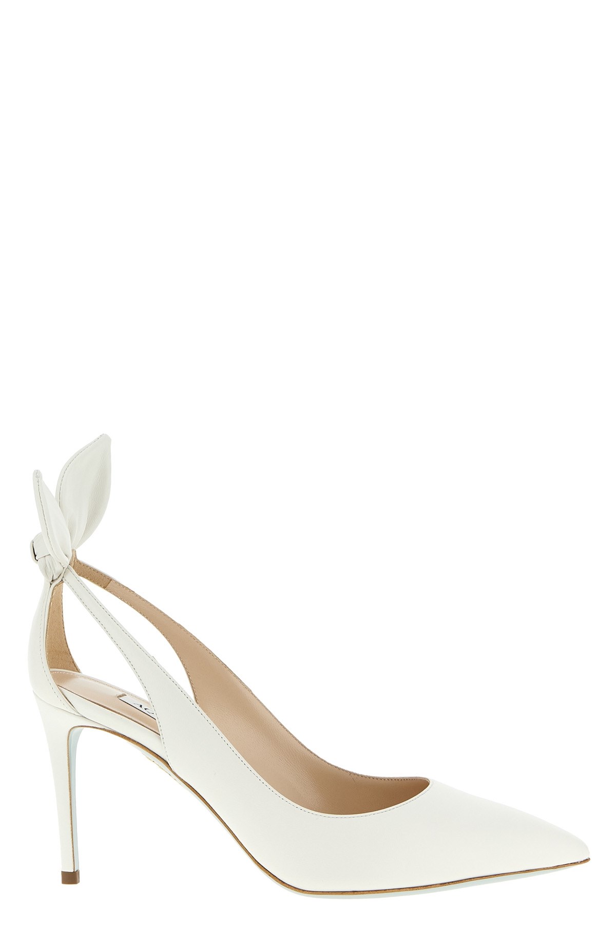 Aquazzura Bow Tie Pumps In White