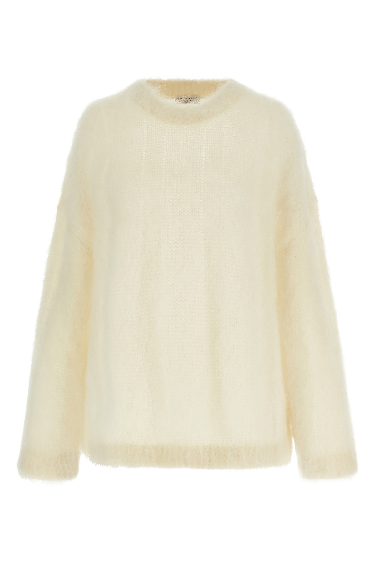 Brunello Cucinelli Mohair Silk Sweater Sweaters And Cardigans White In White