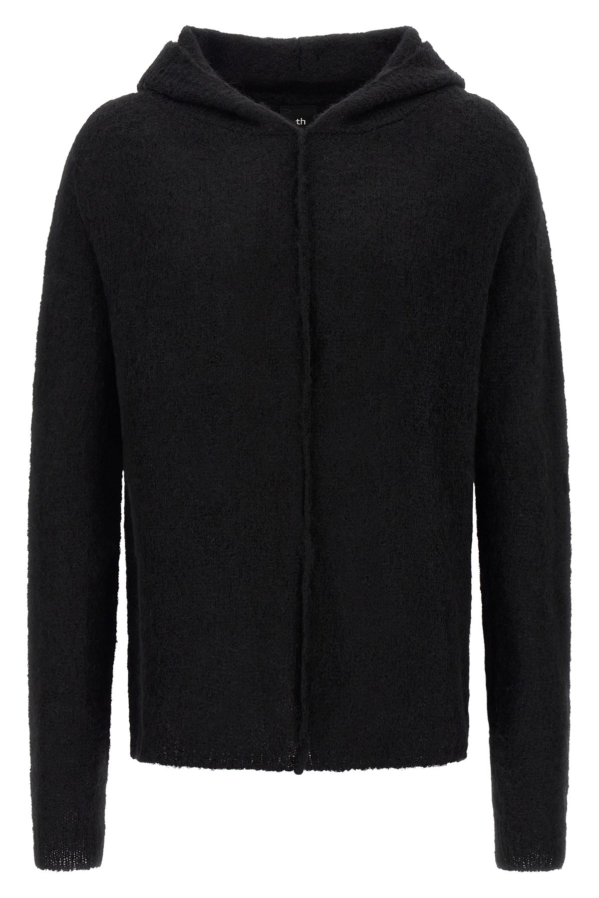 Thom Krom Alpaca Blend Hooded Sweater With Long Cuffed Sleeves In Black