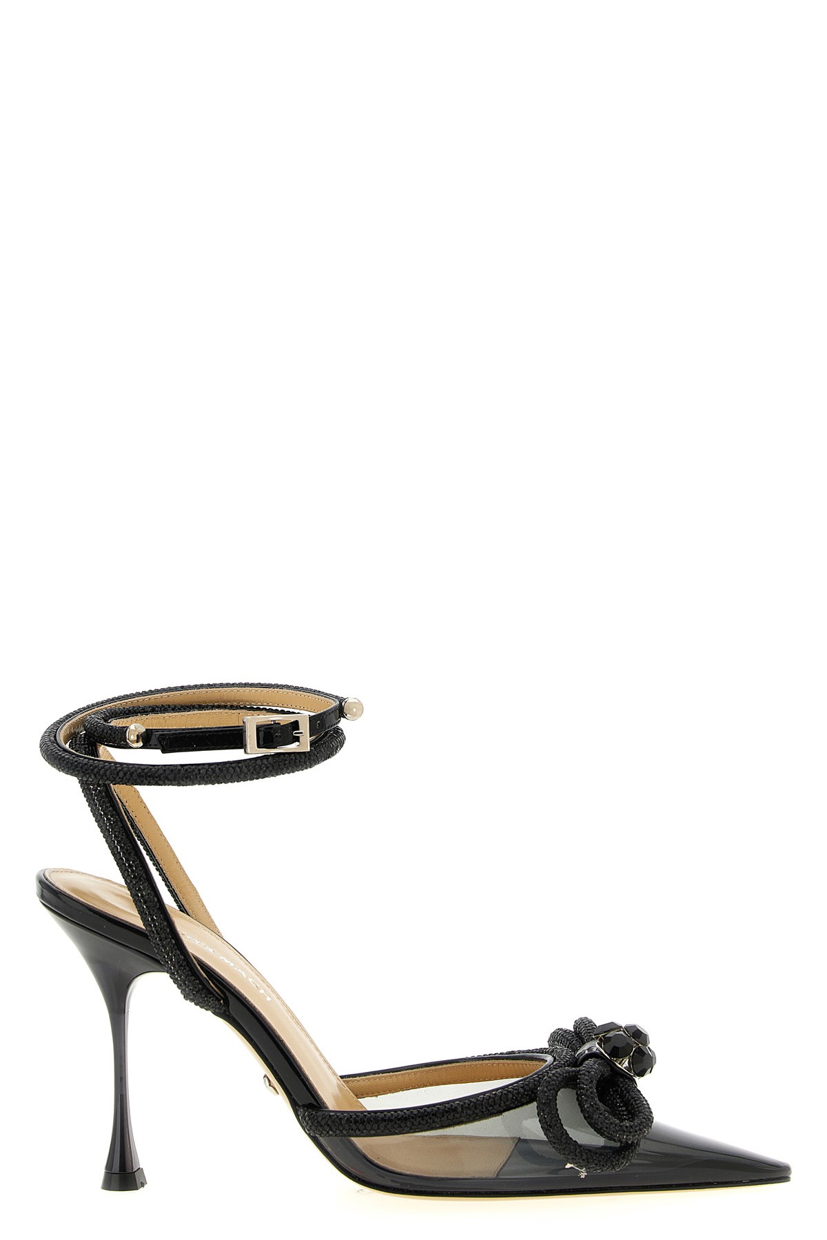 Mach&mach Double Bow Jewel-embellished Pumps In Black