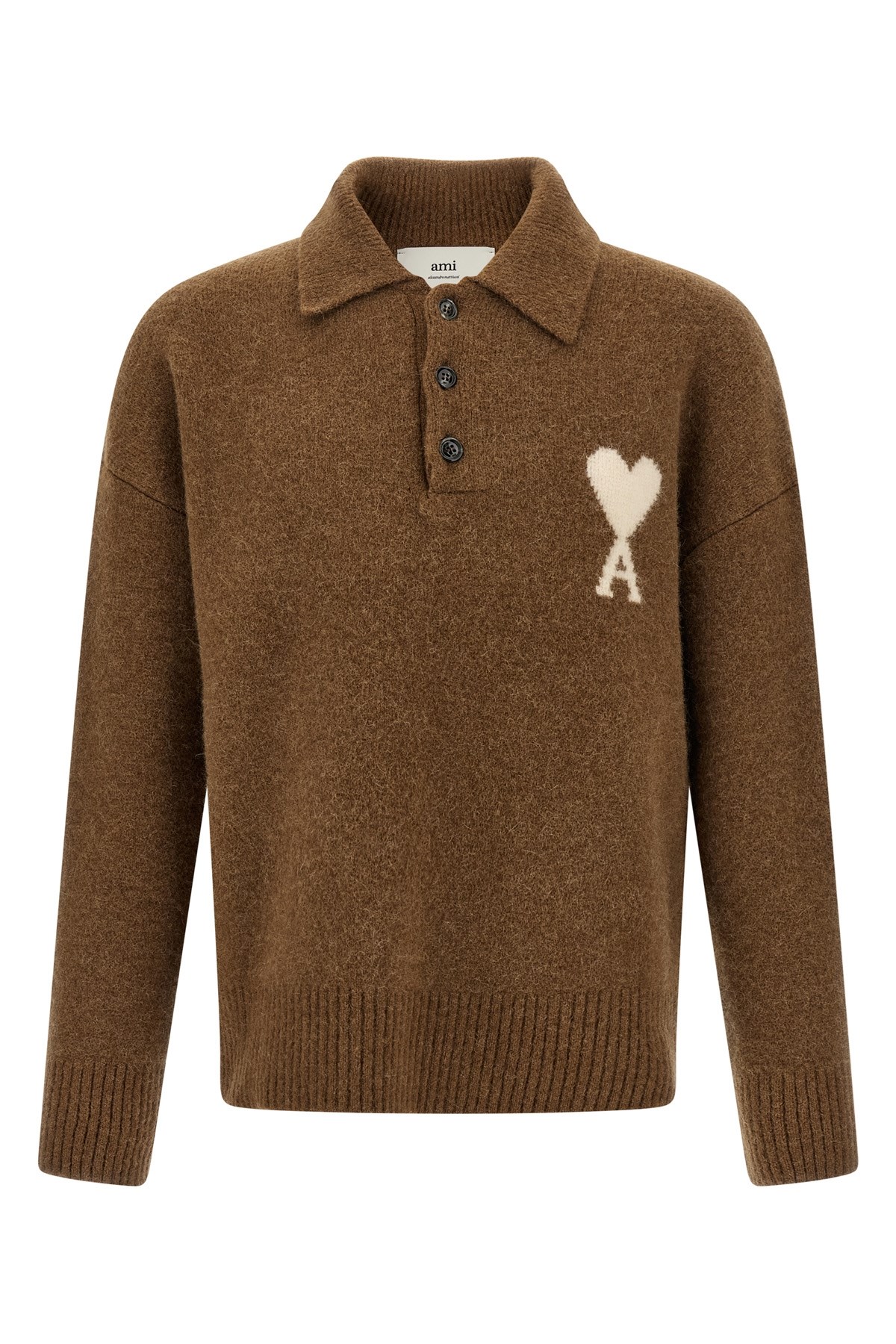 Ami Alexandre Mattiussi 'ami De Coeur' Sweater In Brown