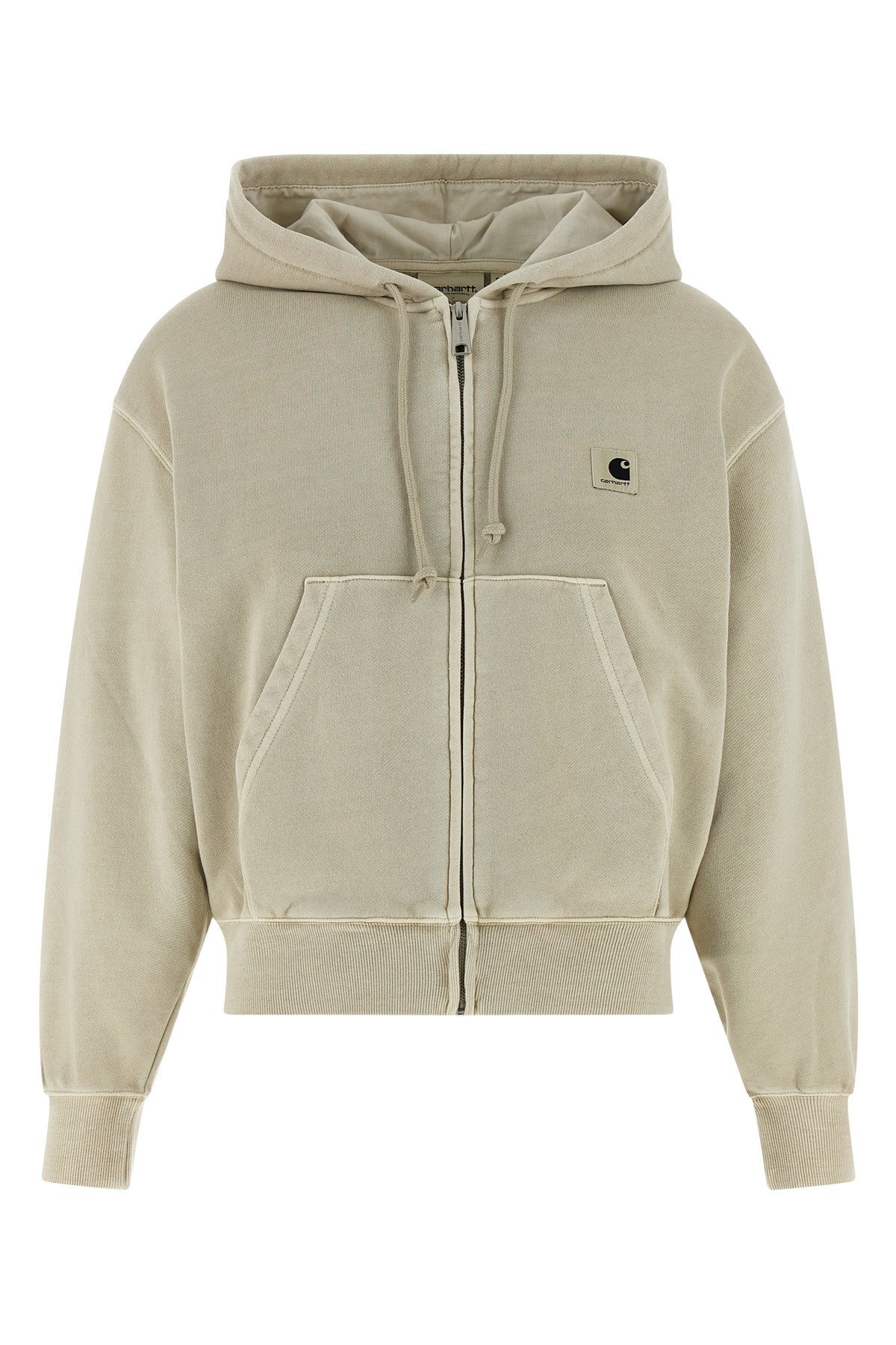 Carhartt Hooded Sweatshirt Featuring Ribbed Cuffs And Hem In Sand