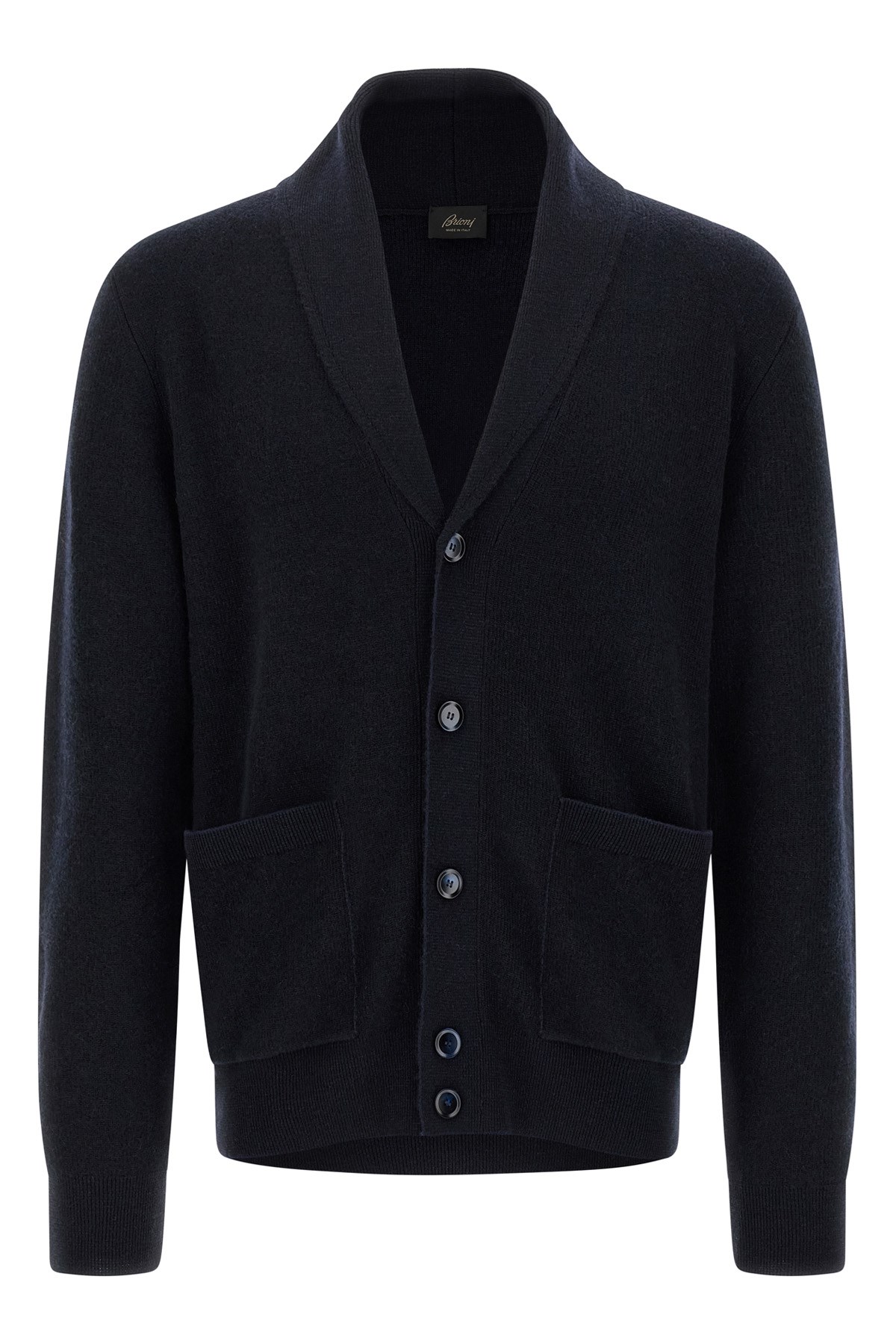 Brioni Ribbed And Braid Cardigan Sweaters And Cardigans Blue In Blue