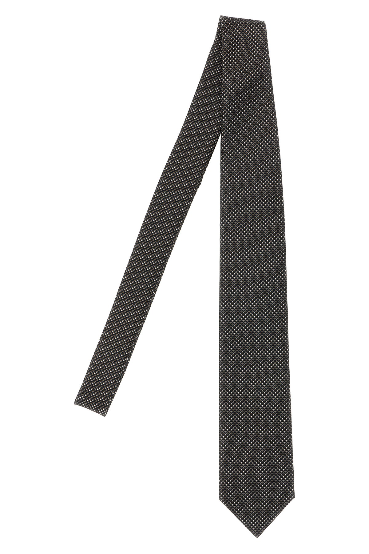 Brioni Jacquard Tie Ties And Papillon Black In Black