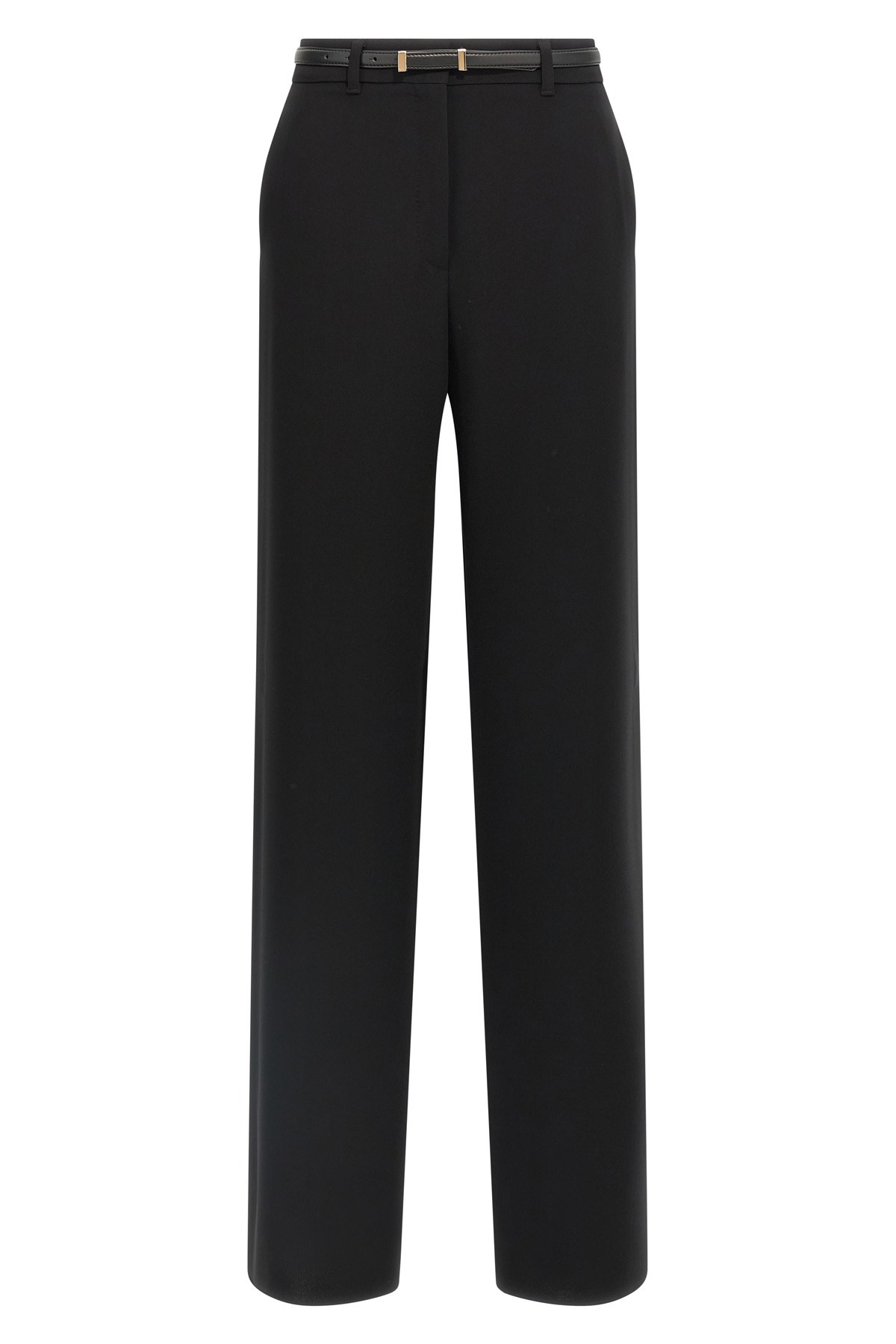 Max Mara Belted Trousers In Black