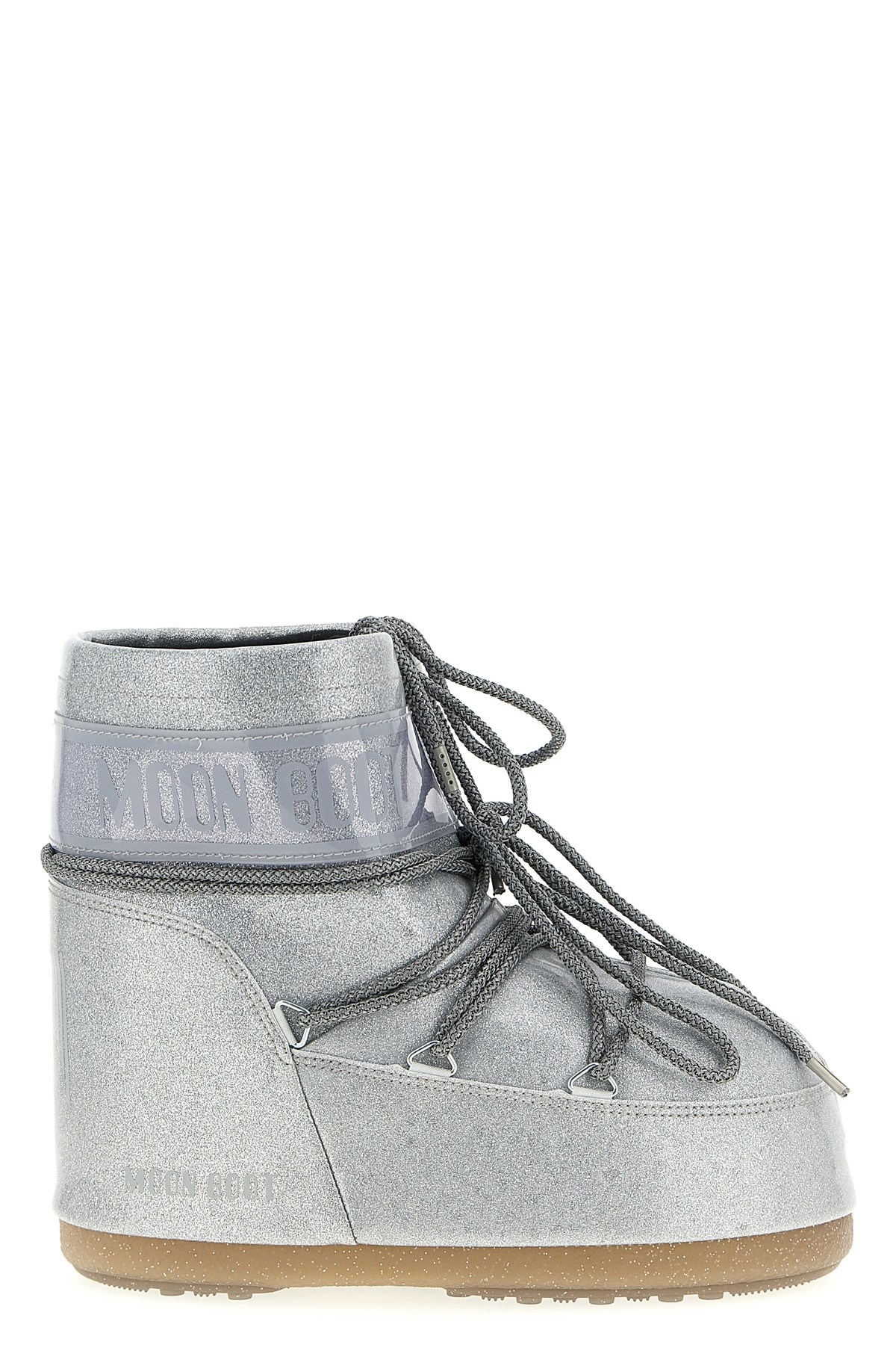 Moon Boot 'icon Low' Ankle Boots In Silver