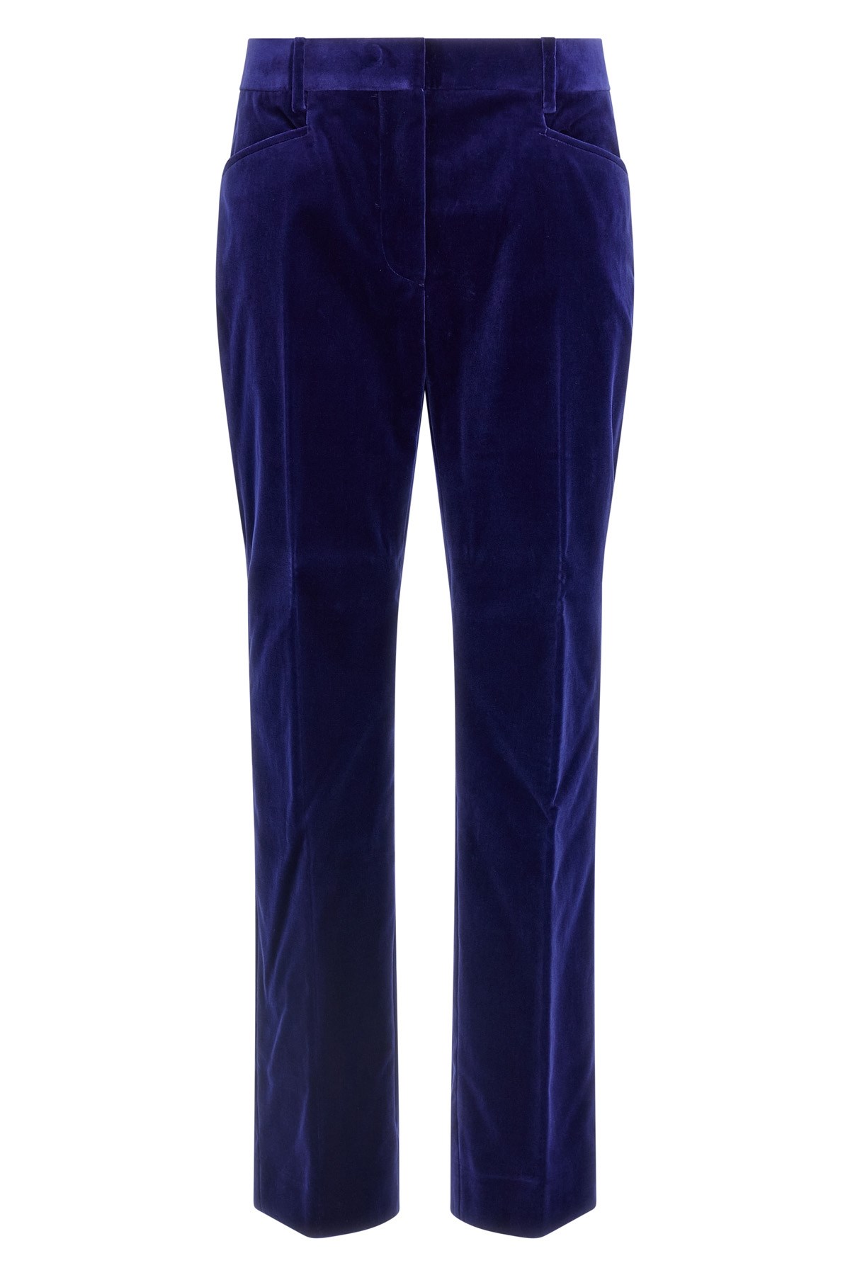 Tom Ford Luxe Velvet Trousers With Pockets And Loops In Blue