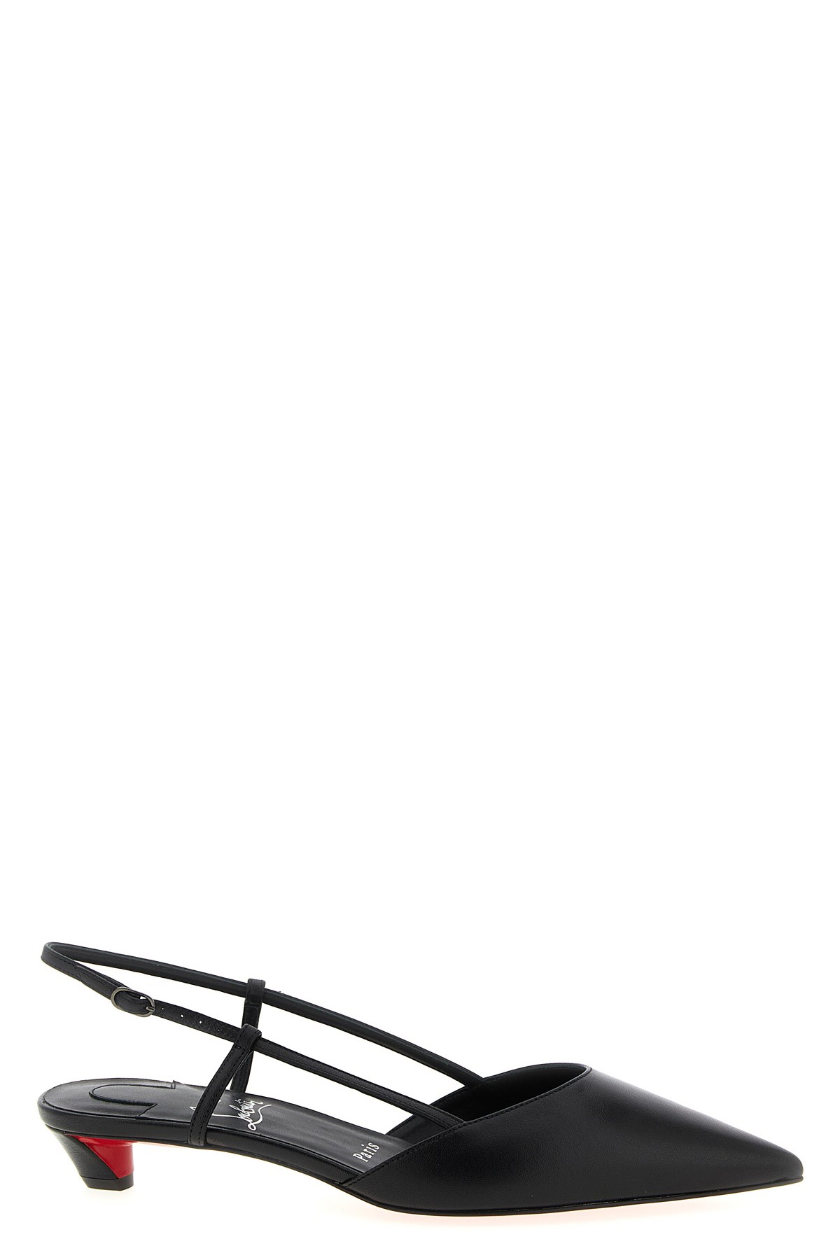 Christian Louboutin Miss Z Slingina 25 Leather Slingback Pumps In Black