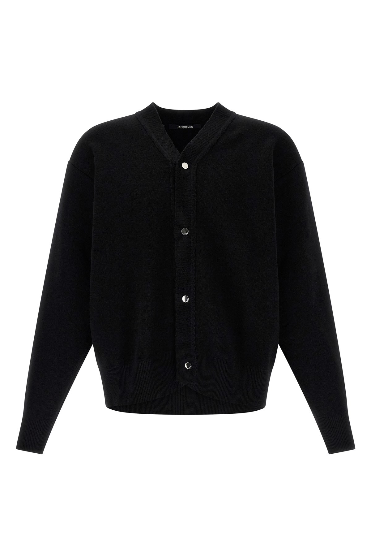 Jacquemus Le Cardigan Doppio Sweaters And Cardigans Black In Black