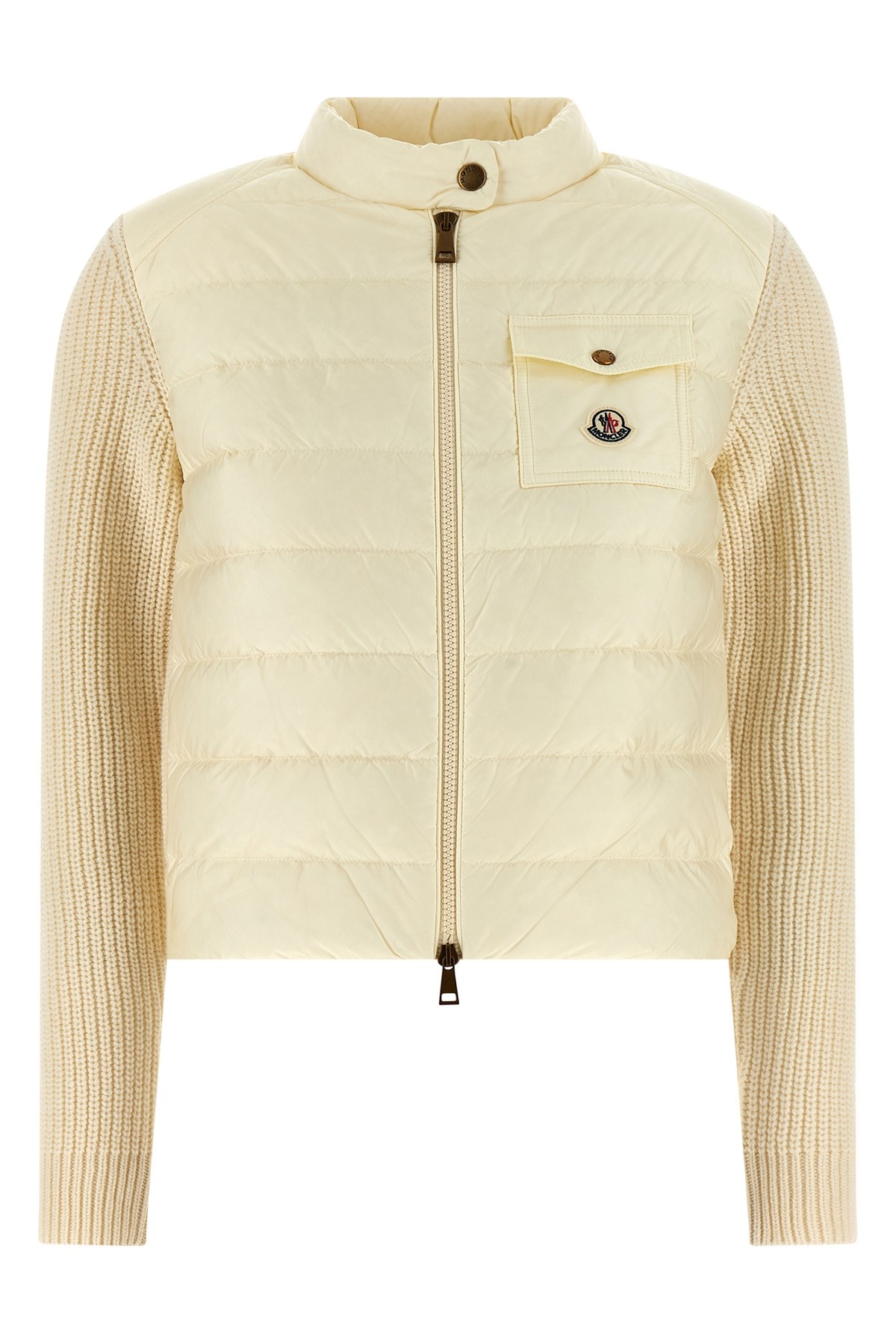 Moncler Padded Cardigan Sweaters And Cardigans White In Neutral