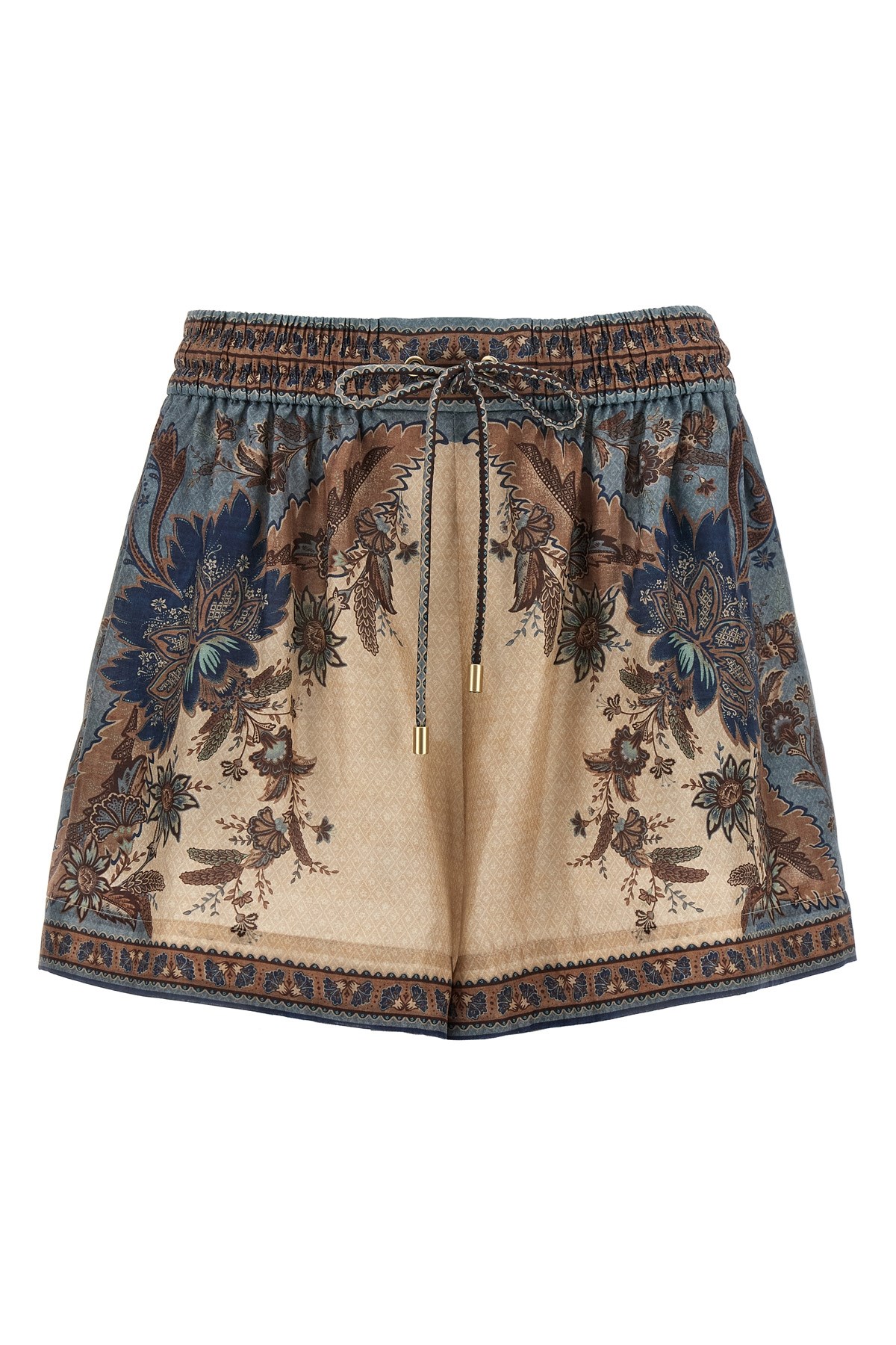 Zimmermann 'ascension' Shorts In Brown