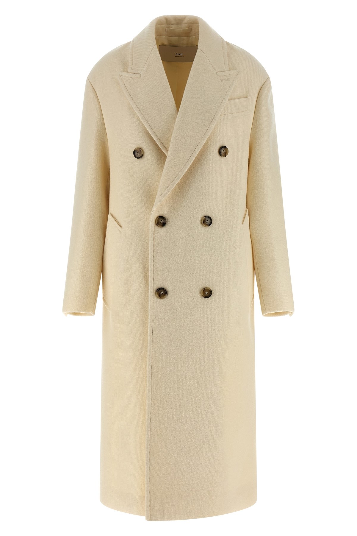 Ami Alexandre Mattiussi Double-breasted Coat Coats And Trench Coats White In Neutral