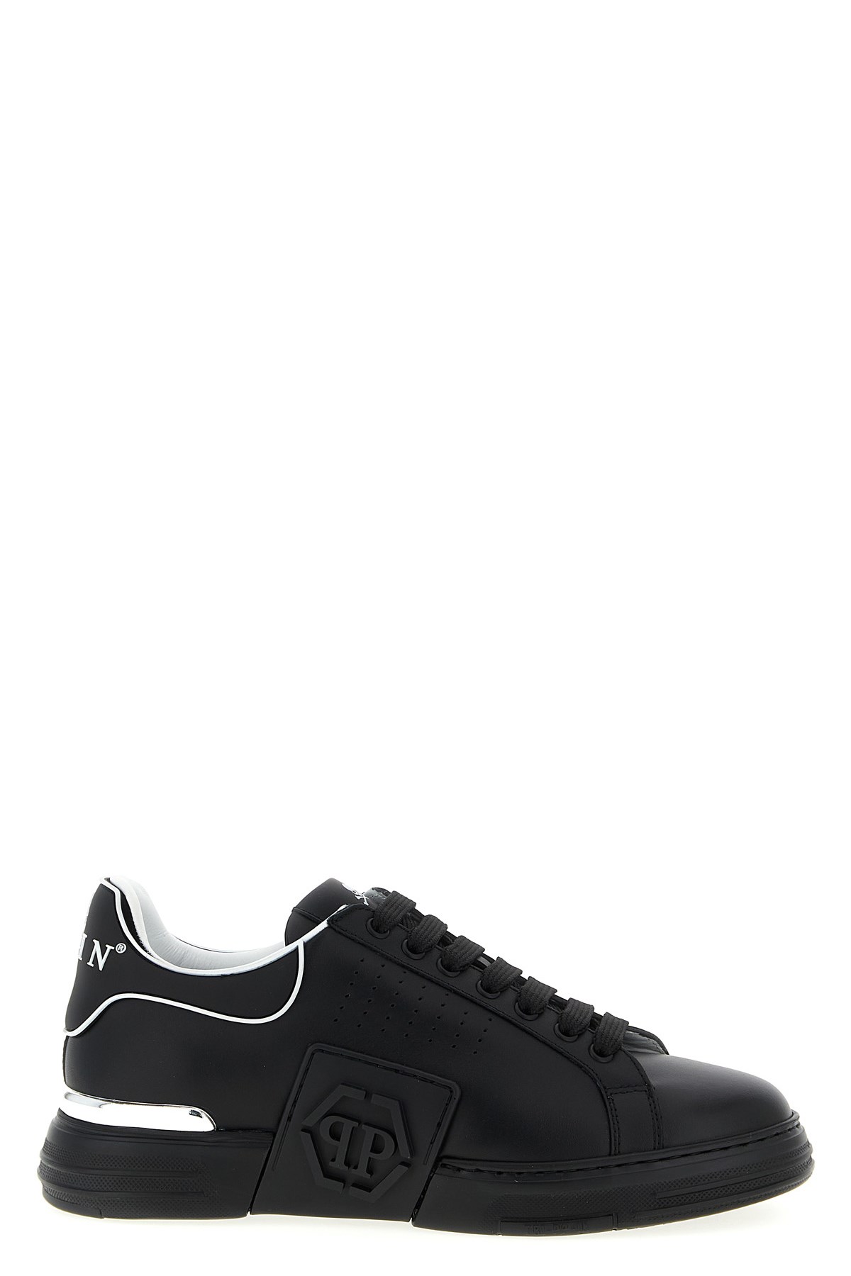 Philipp Plein Modern Hexagon Design Sneakers In Black