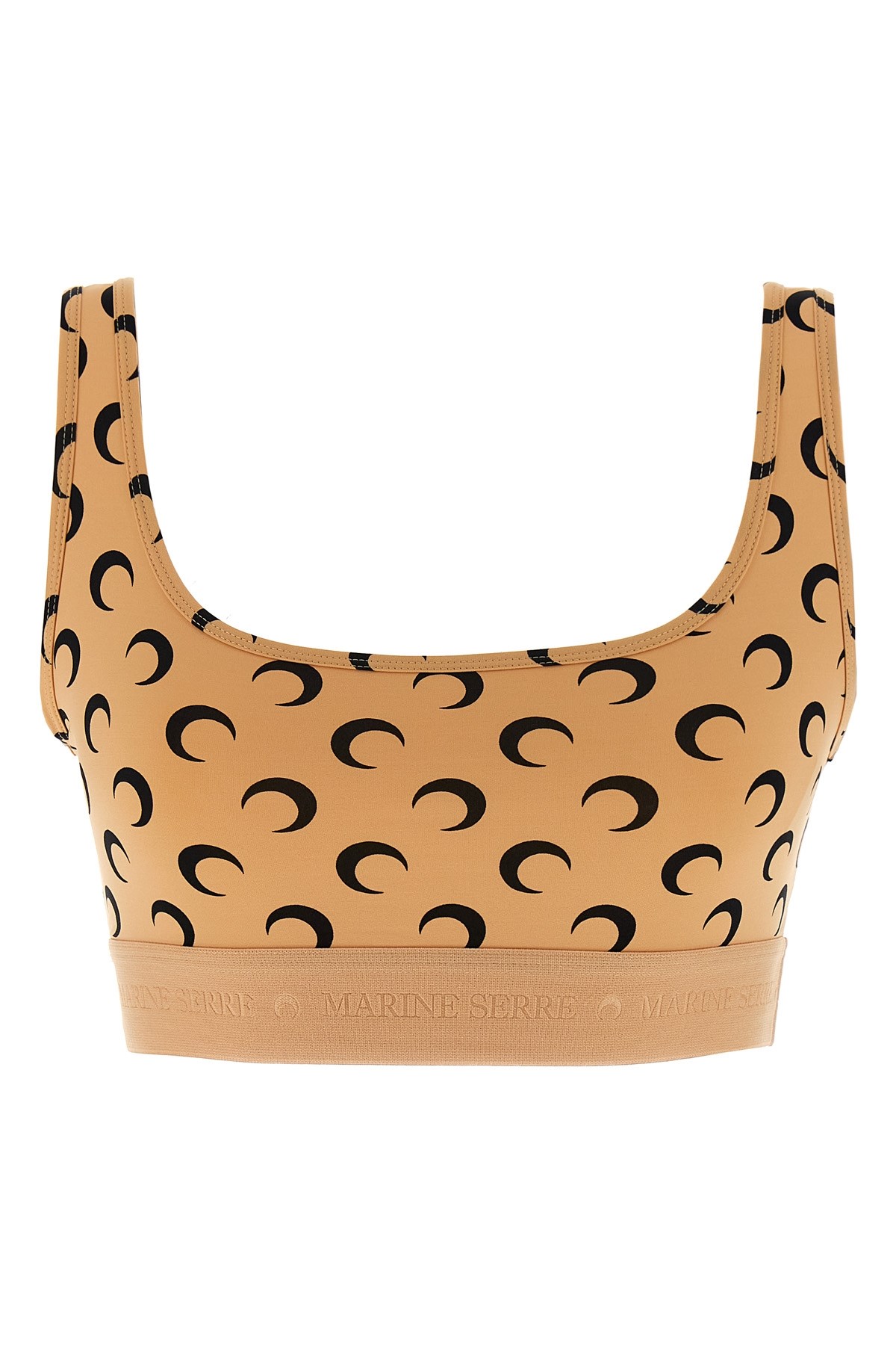 'Moon Printed Jersey' Cropped Top - Size L