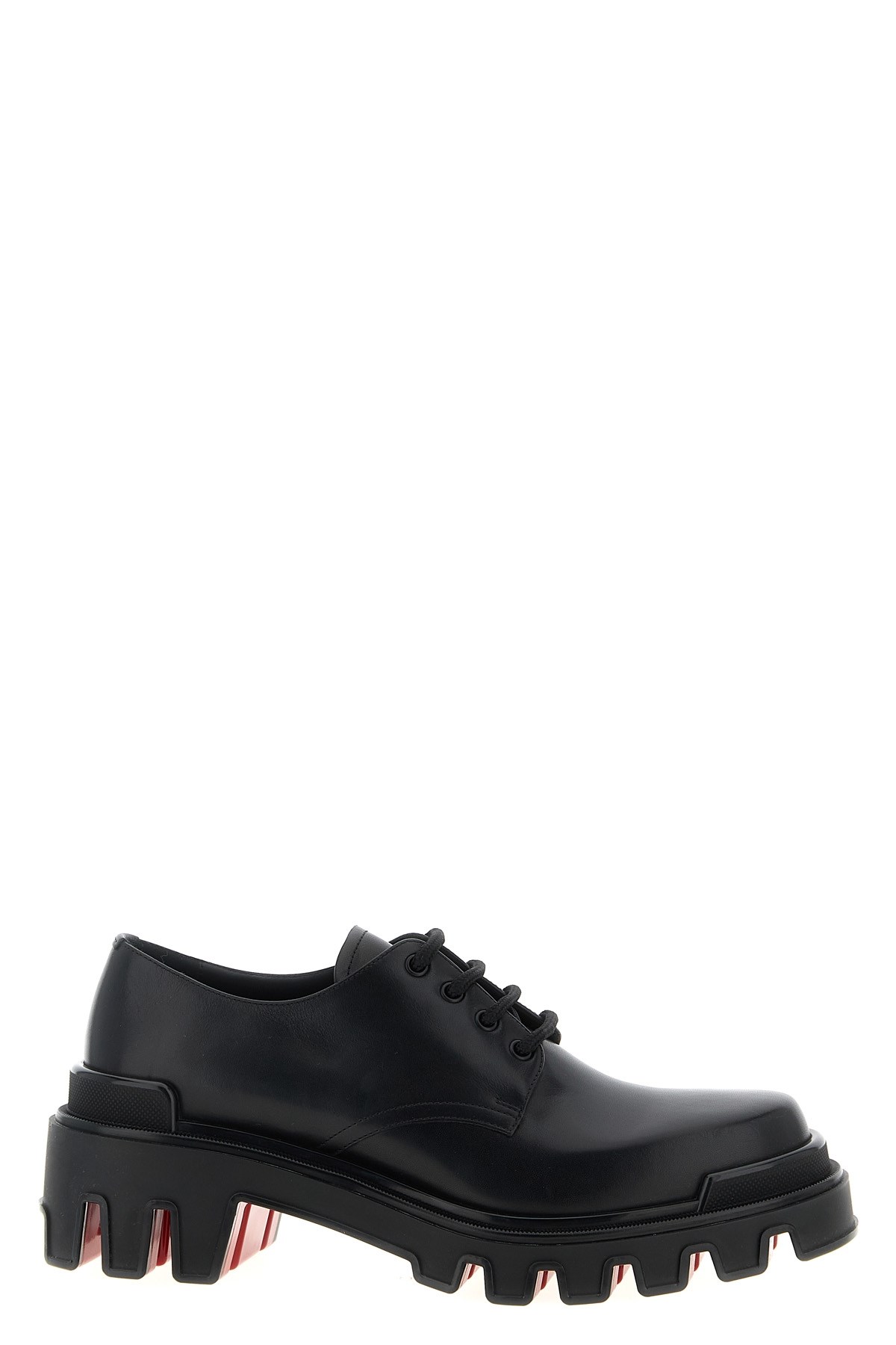 Christian Louboutin Trott Dune Uomo Lugged Plain Toe Derby In Black