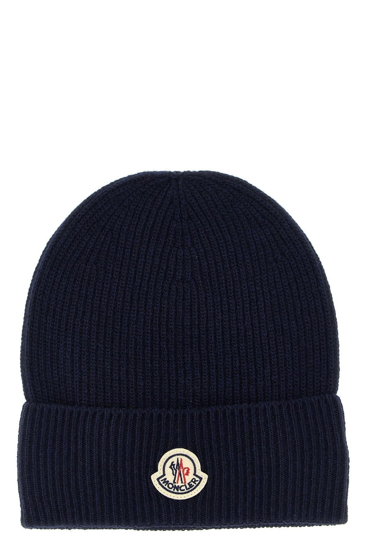 Moncler Blue Wool And Cashmere Knit Beanie In Blue