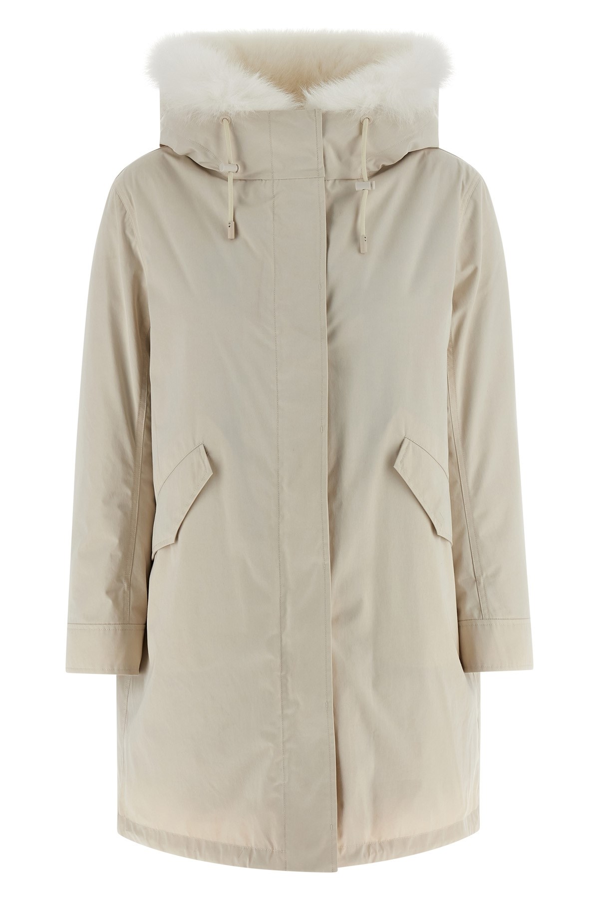 Yves Salomon 2-in-1 Parka Puffer Jackets White In Neutral