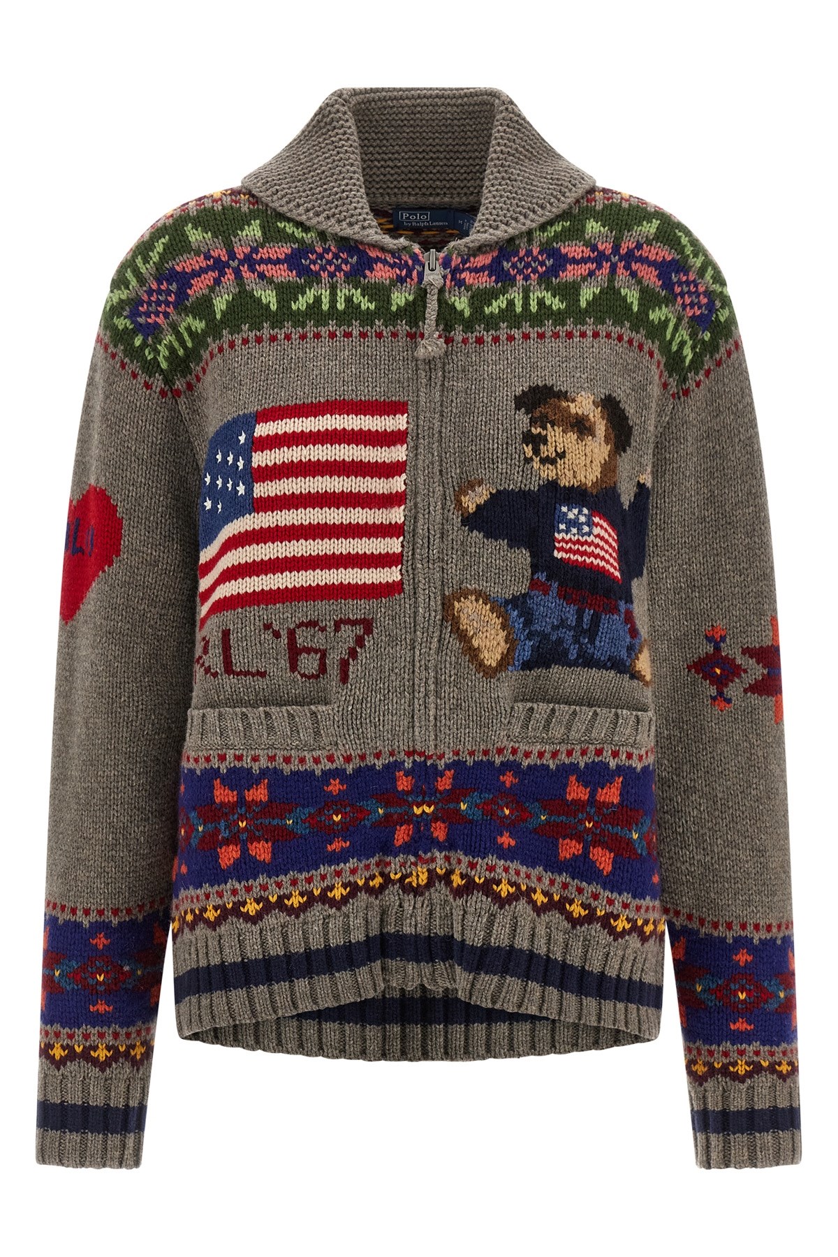 Polo Ralph Lauren Polo Bear Cardigan In Brown