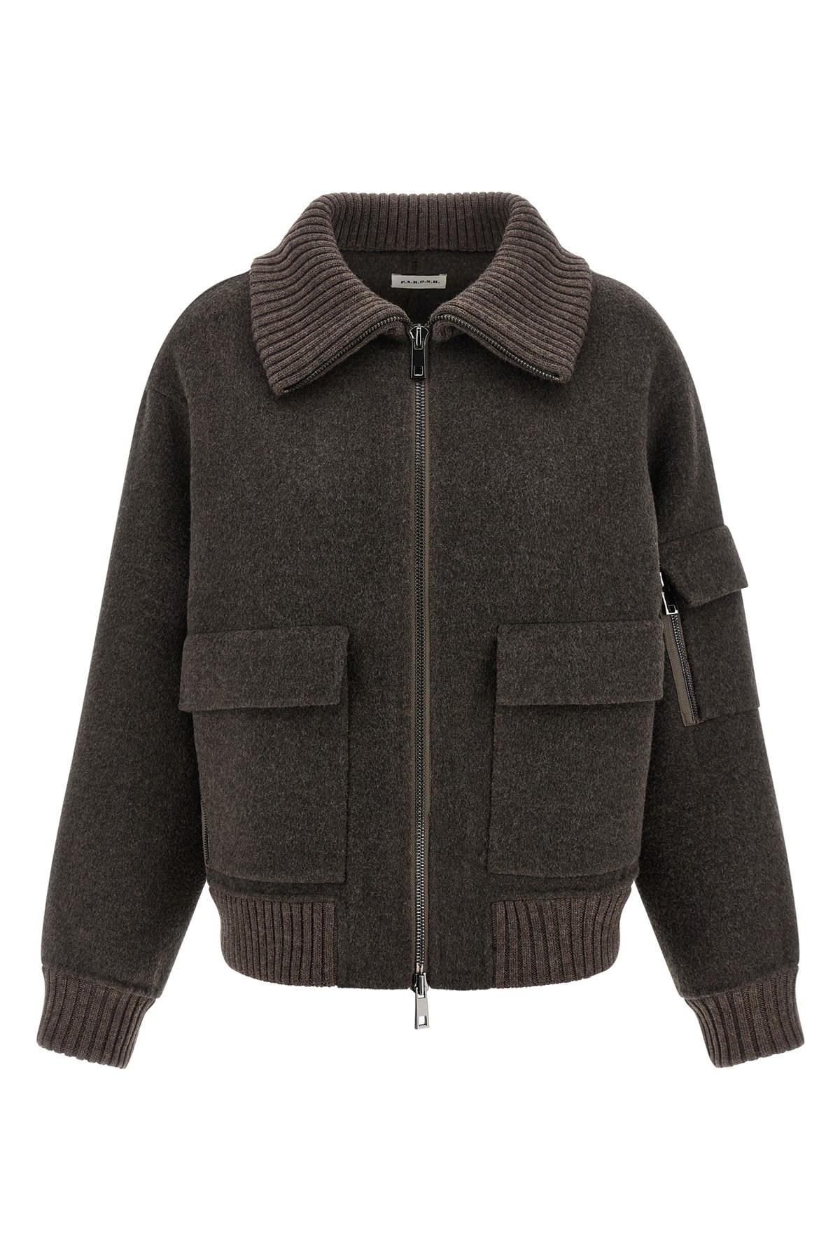 P.a.r.o.s.h Leak25 Bomber Jacket In Brown