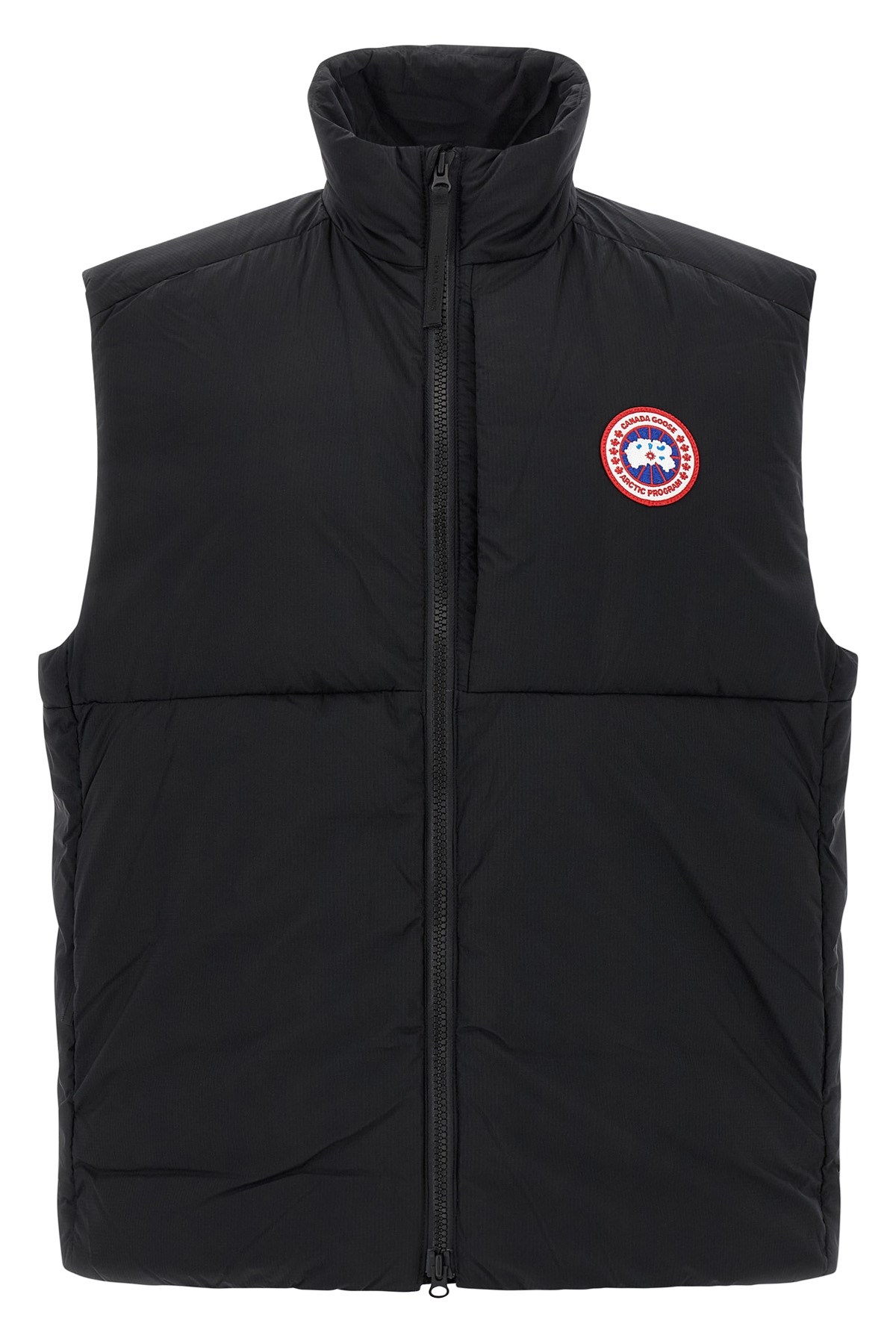 Canada Goose Quilted Sleeveless High Collar Vest In Black
