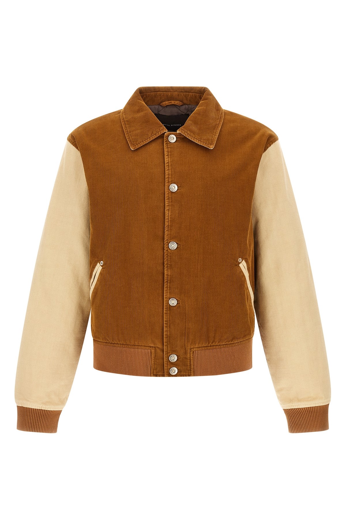 Wales Bonner Homecoming Corduroy Baseball Jacket In Brown