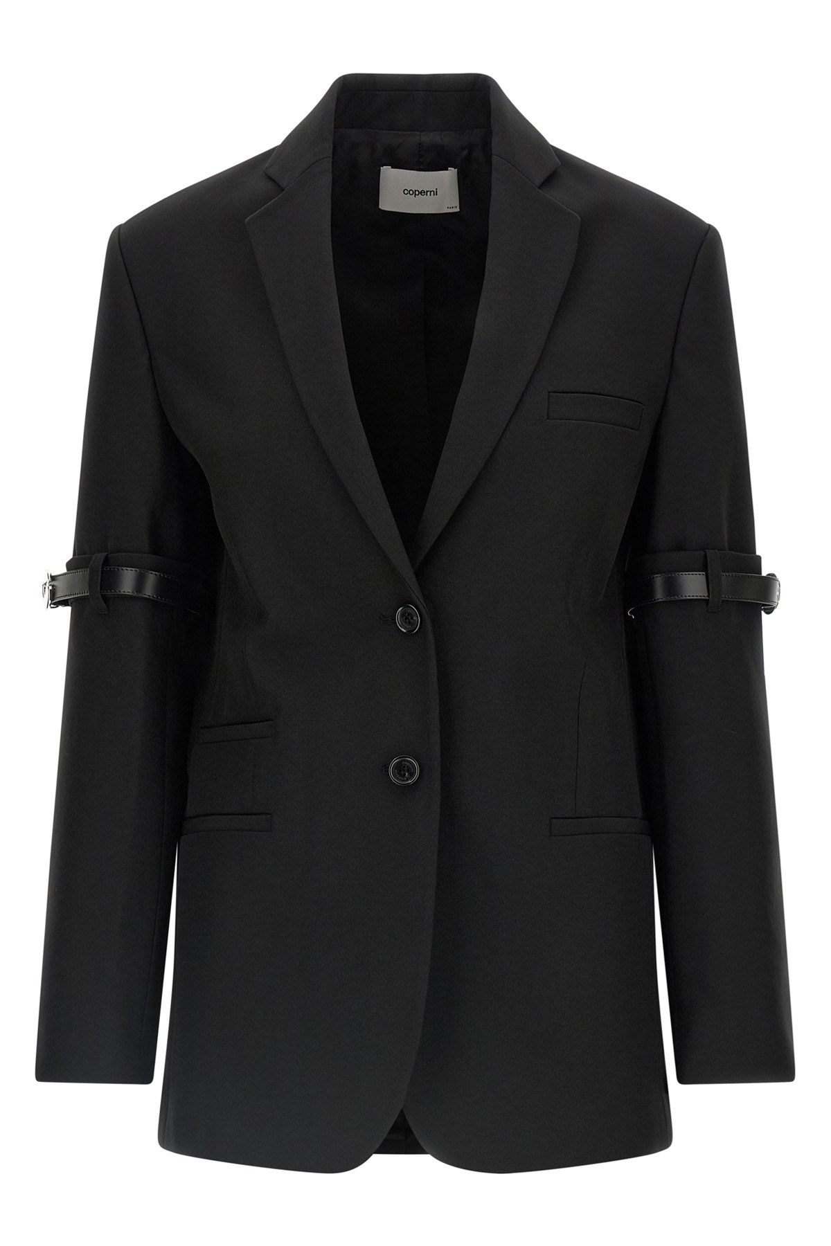 Coperni Gabardine Blazer With Belts In Animal Print