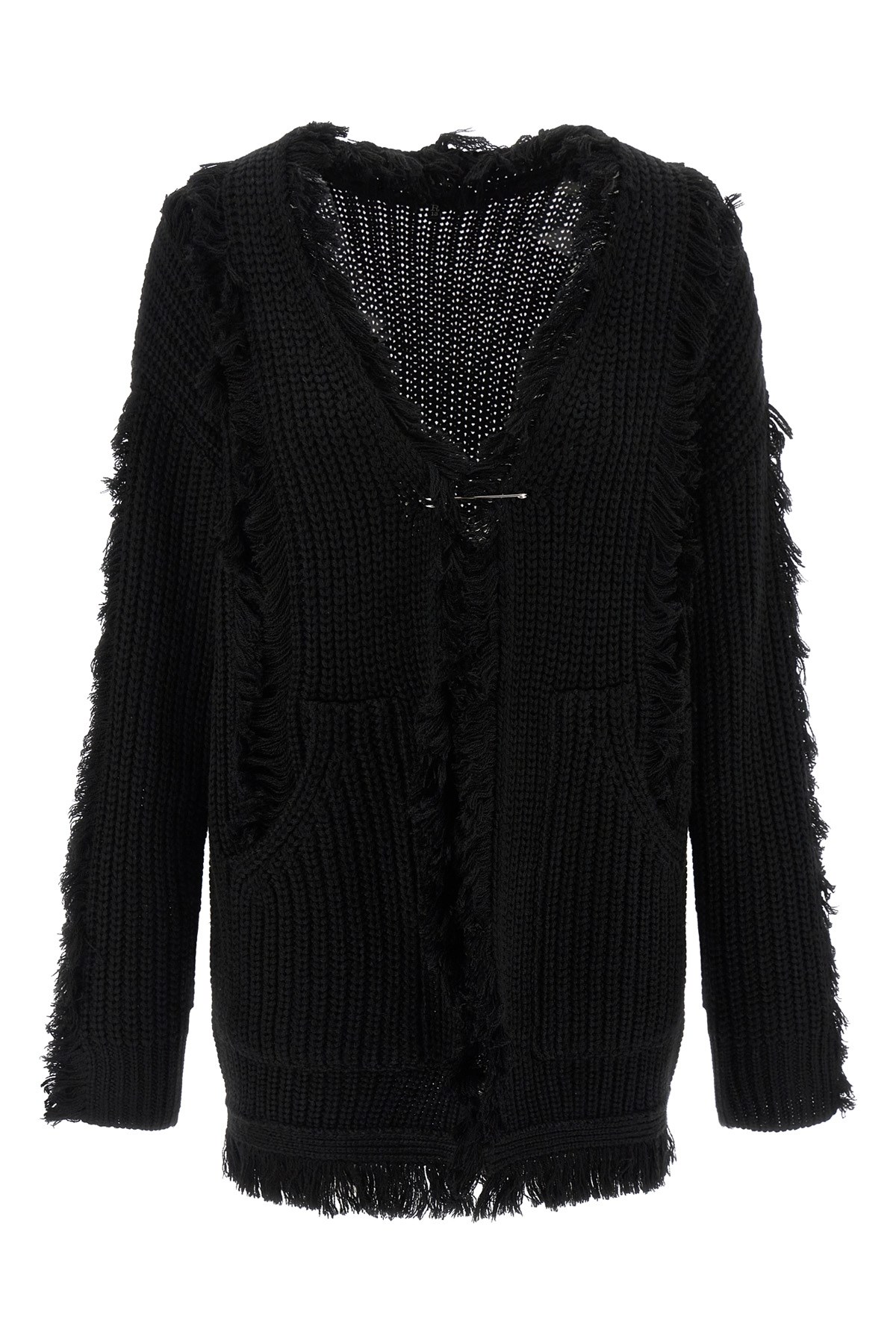 R13 Black Grunge Sweater In Black