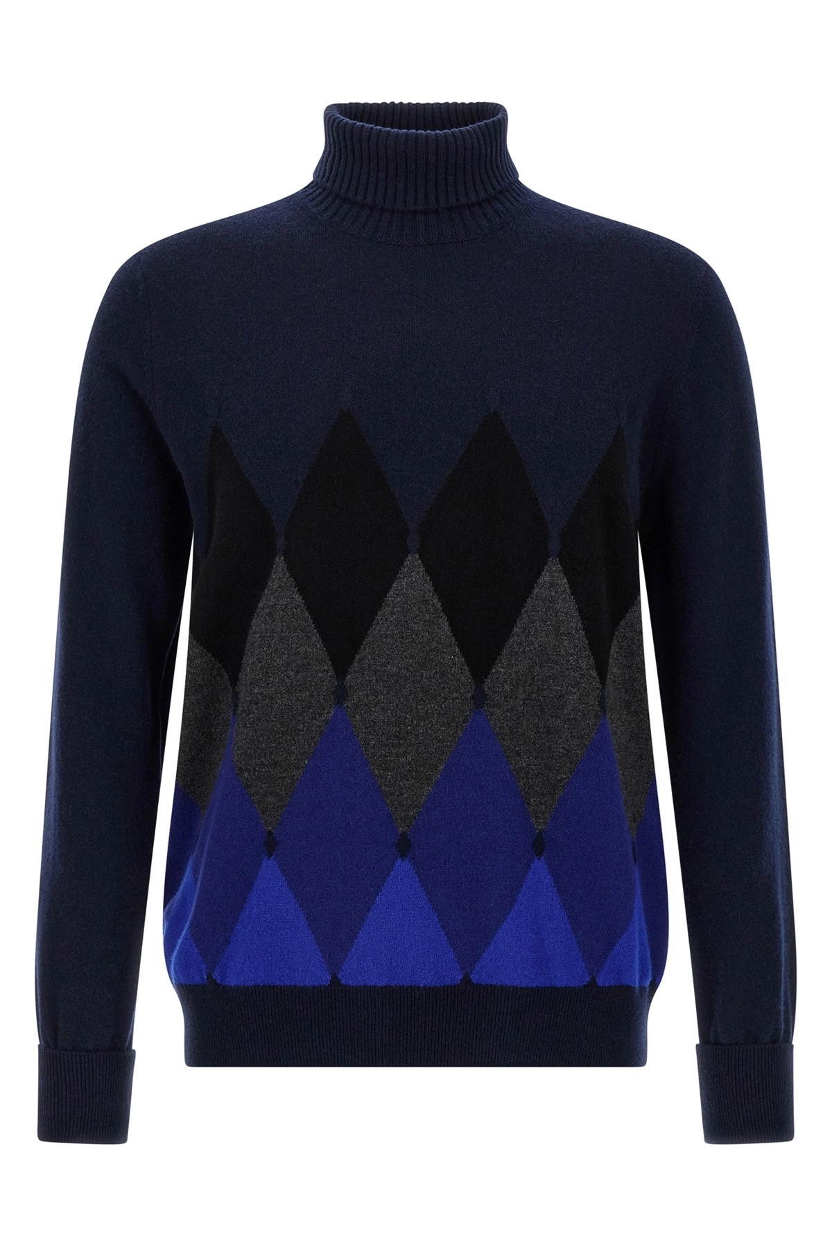 Ballantyne Argyle turtleneck available on