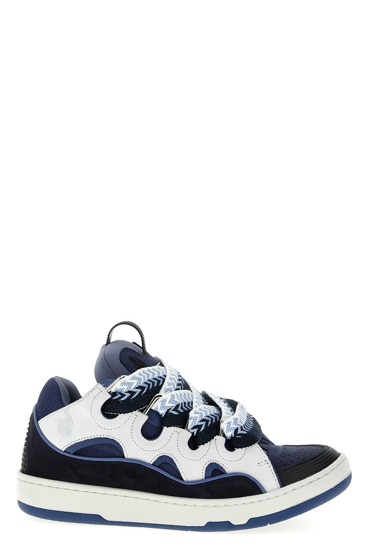 Lanvin Chunky Sole Sneakers Featuring Contrast Panels In Black
