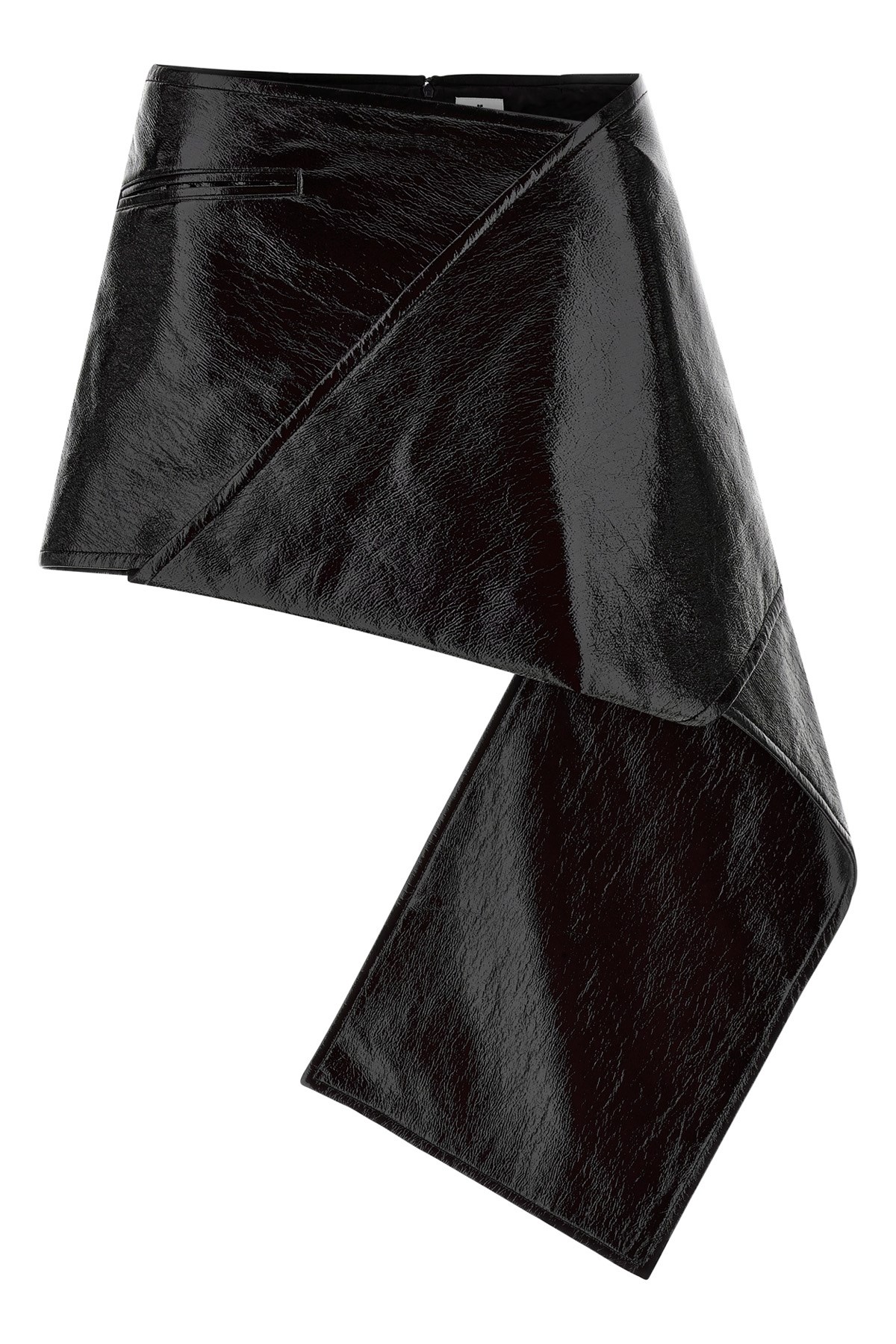 Courrèges Asymmetric High Waist Mini Skirt In Black