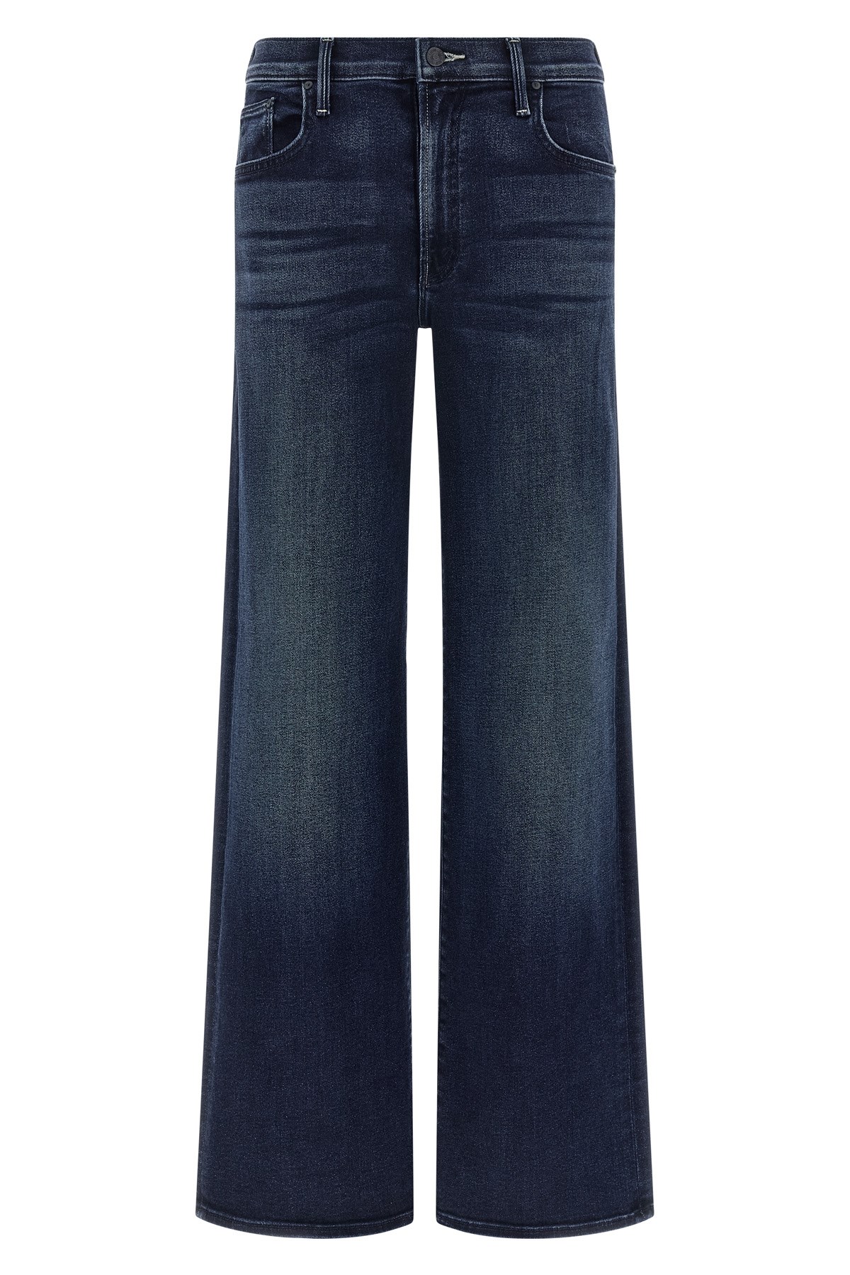 Mother The Mid Rise Maven Sneak Jeans In Blue